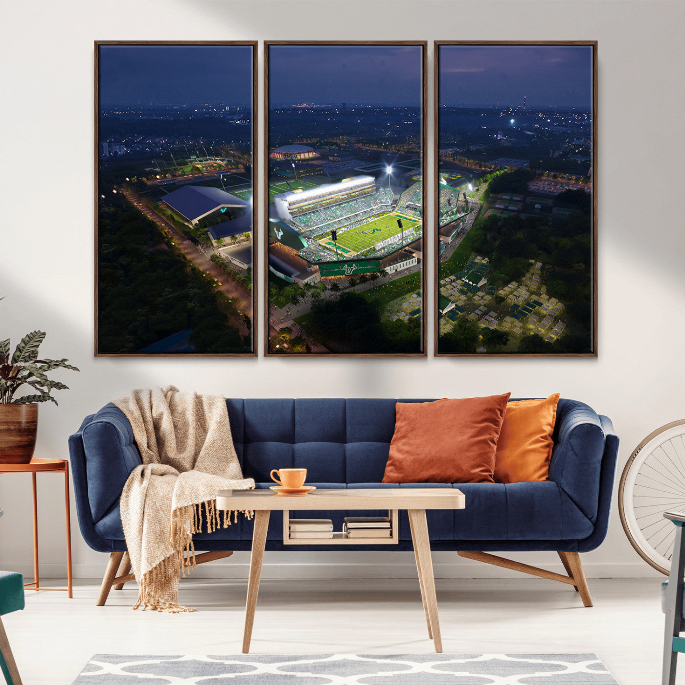 -The University of South Florida Bulls Football Team Print - Tampa USF Football Stadium Wall Art
