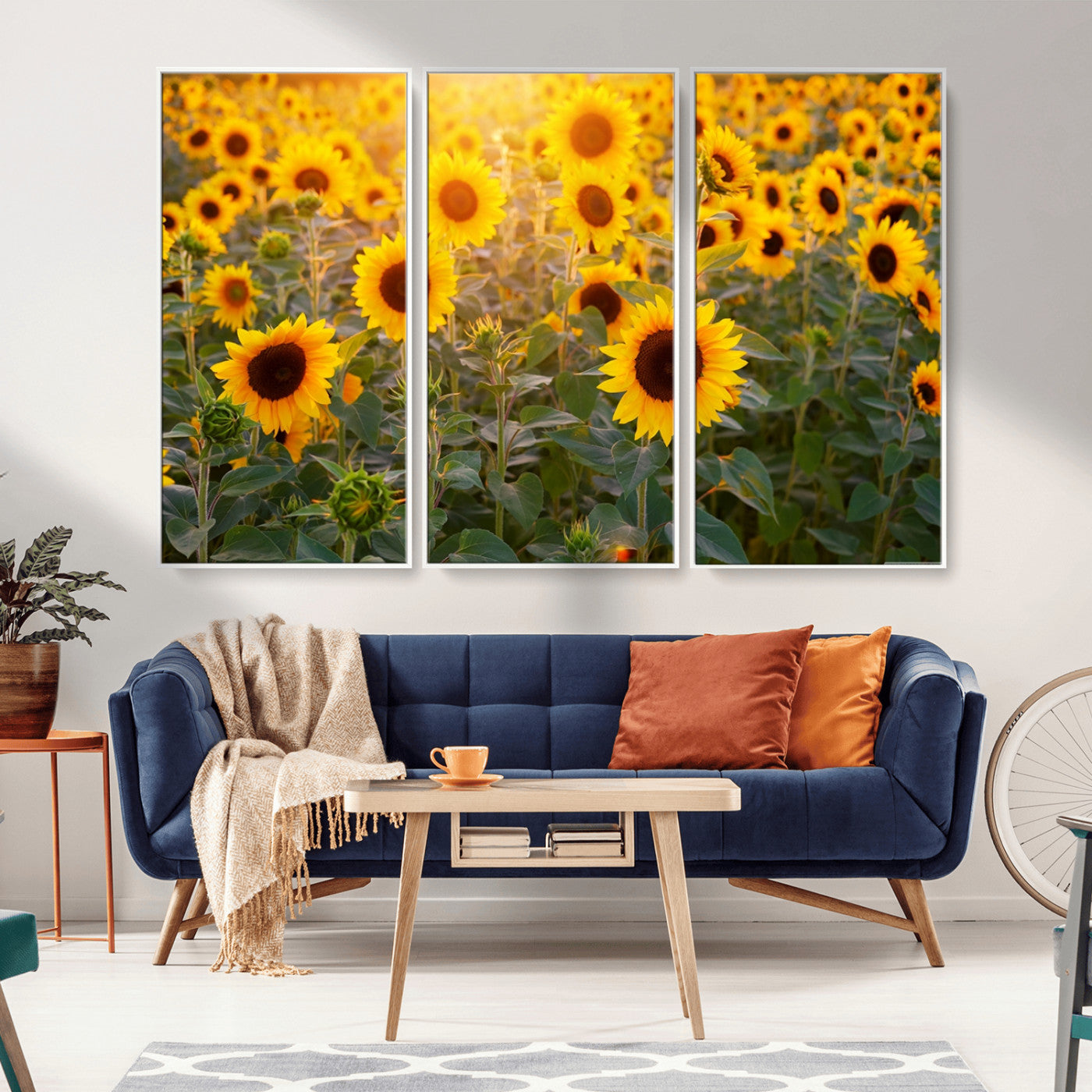 -Sunflower Sunshine Wall Art Canvas Print