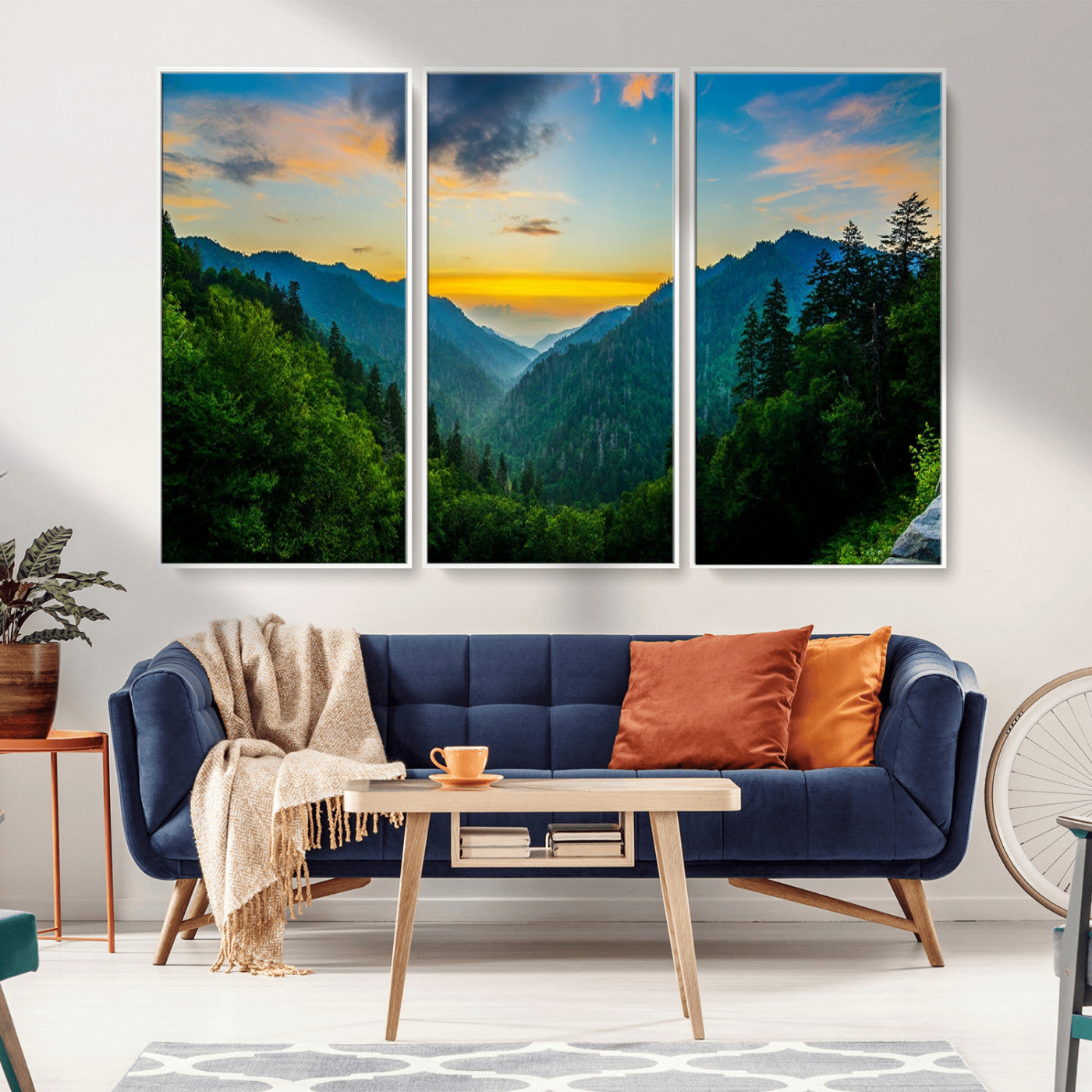-Green Forest Wall Art Canvas Print