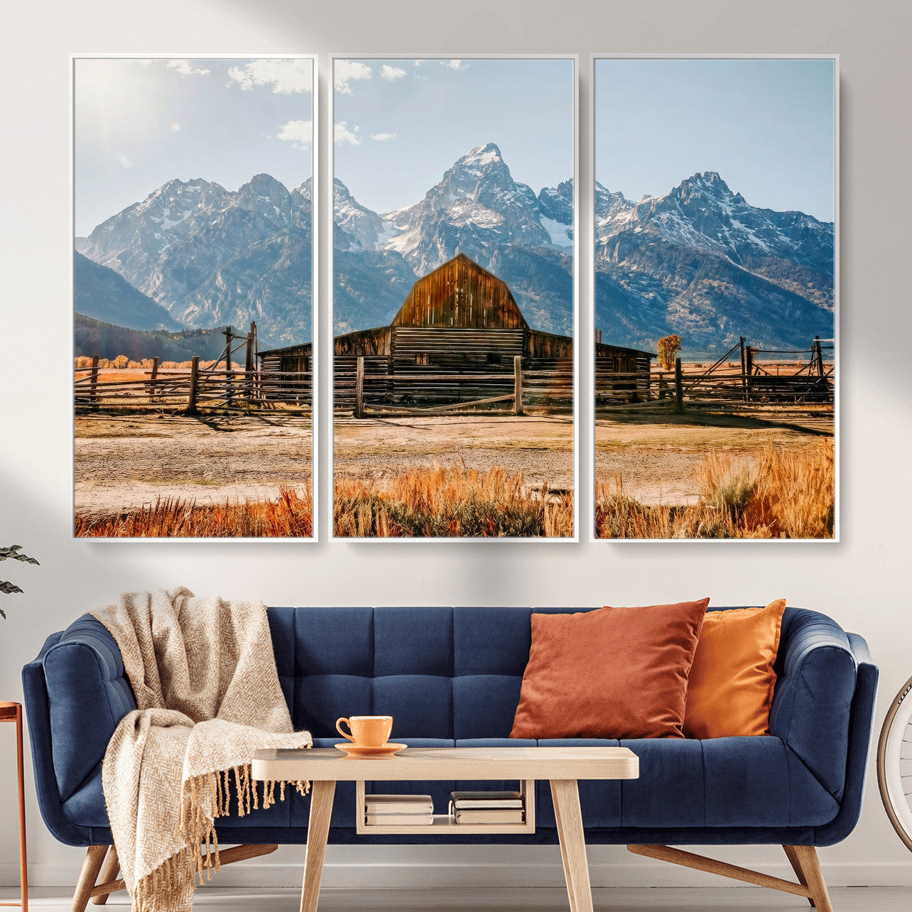 26513-MGV-CV-36X24 - Vintage Old Barn Field Wall Art Canvas Print for Farmhouse Decor - Rustic Barn Wall Art Canvas Print