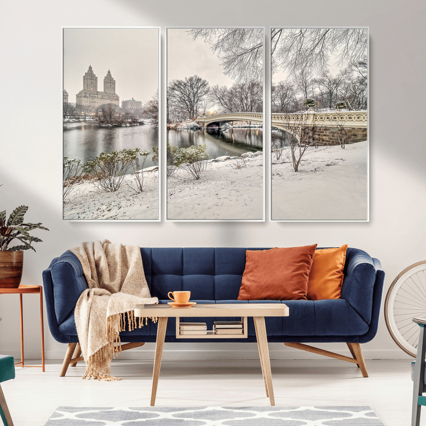 -The Bow Bridge in Central Park Canvas, The Bow Bridge Canvas Print