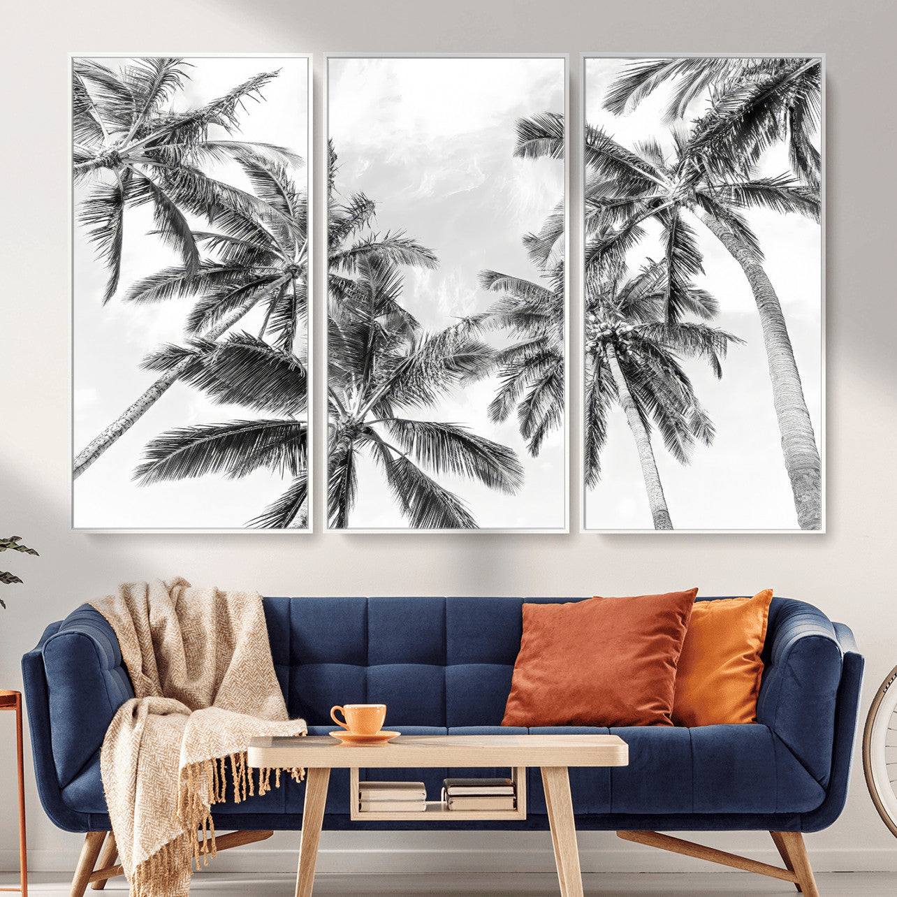 62113786-MGV-CV-36X24 - Palm Trees Wall Art – Tropical Breeze Canvas Print, Vacation Island Silhouette, Coastal Calm and Summer Paradise for Living Room or Beach House Decor