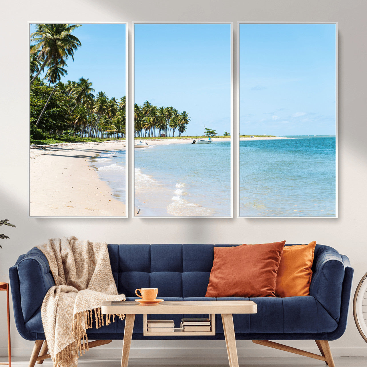 37858872-MGV-CV-36X24 - Palm Tree Paradise Coastal Wall Art – Beach Scene and Ocean Breeze Canvas Print Tranquil Tropical Shore Decor for Living Room, Bedroom or Office