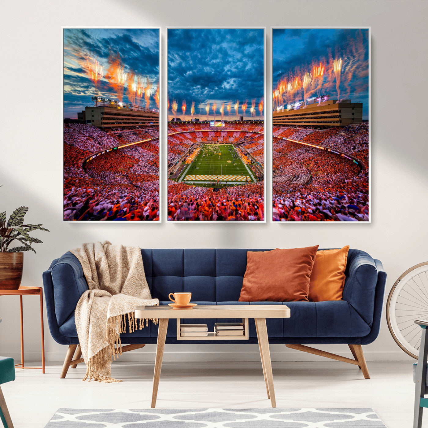 94266219-MGV-CV-36X24-Tennessee Neyland Stadium Wall Art, Sports Arena Canvas Print, Panoramic Stadium Artwork for Home, Office