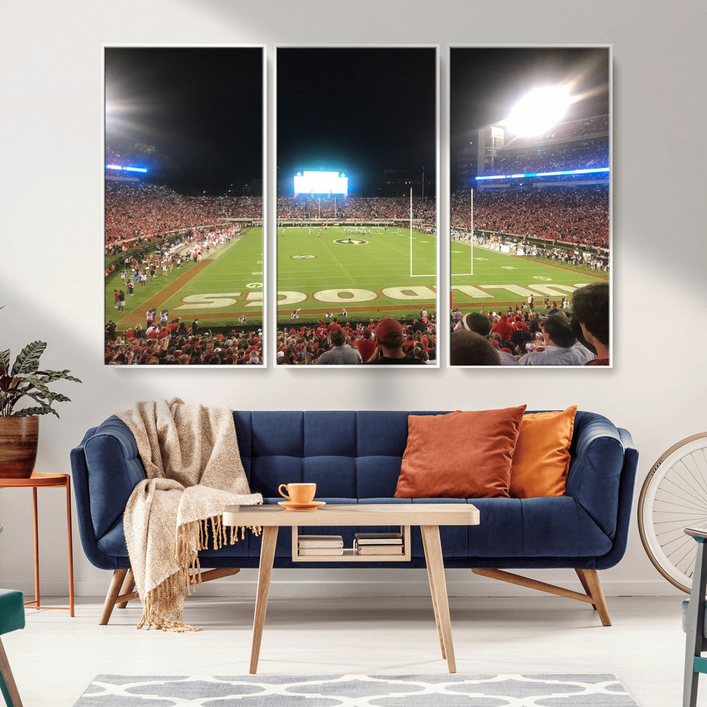 16230786-MGV-CV-36X24-Dooley Stadium Wall Art, Sports Arena Panoramic Canvas Print, Modern Stadium Landscape Artwork for Home, Office