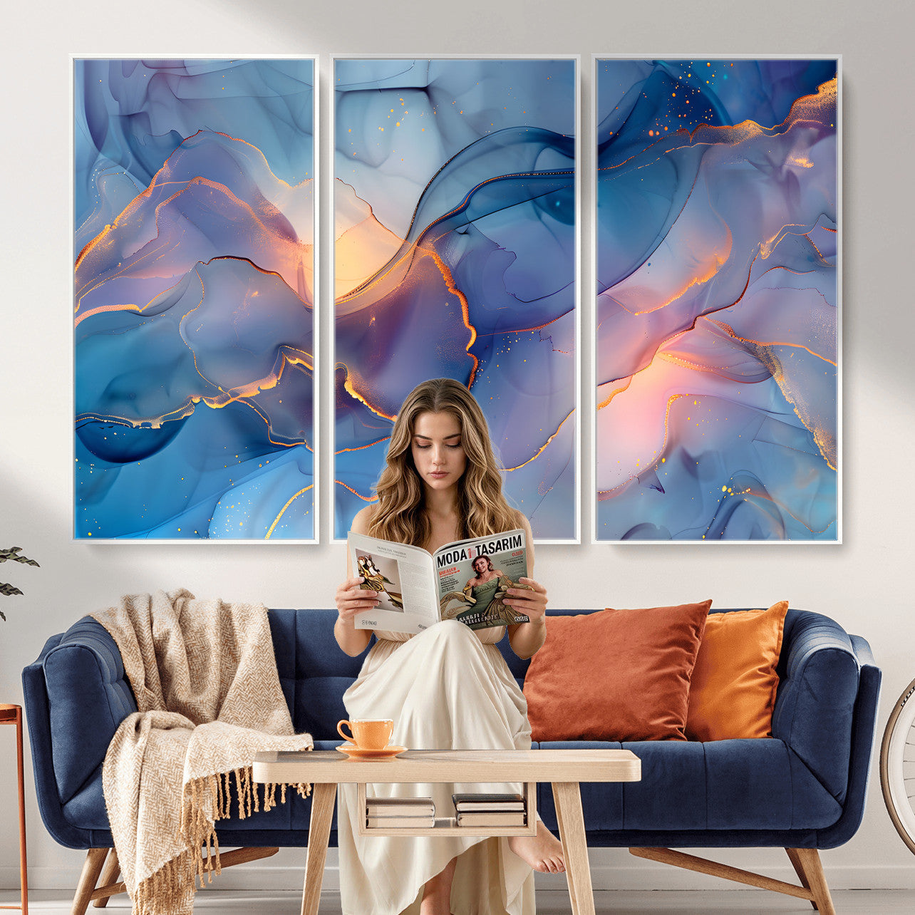 13710509-MGV-CV-36X24 - Colorful Abstract Canvas Wall Art Print, Vibrant Popup Color Art Print