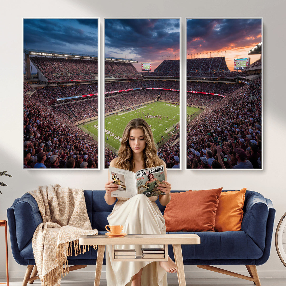 55475837-MGV-CV-36X24 - Stadium Wall Art Canvas Print