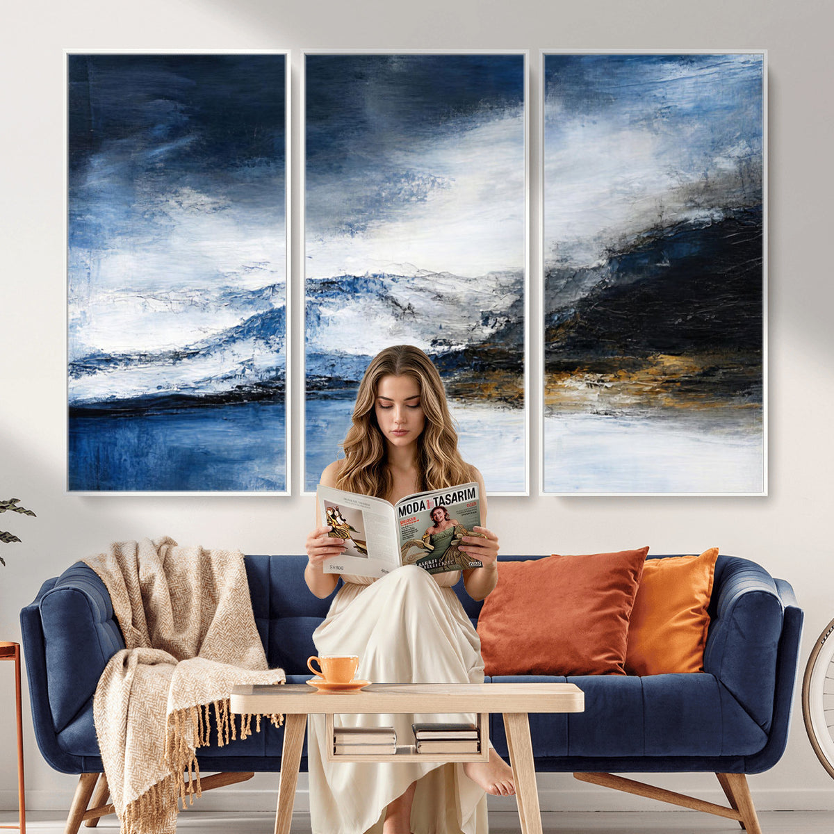 48142030-MGV-CV-36X24 - Extra Large Abstract Wall Art Canvas Print