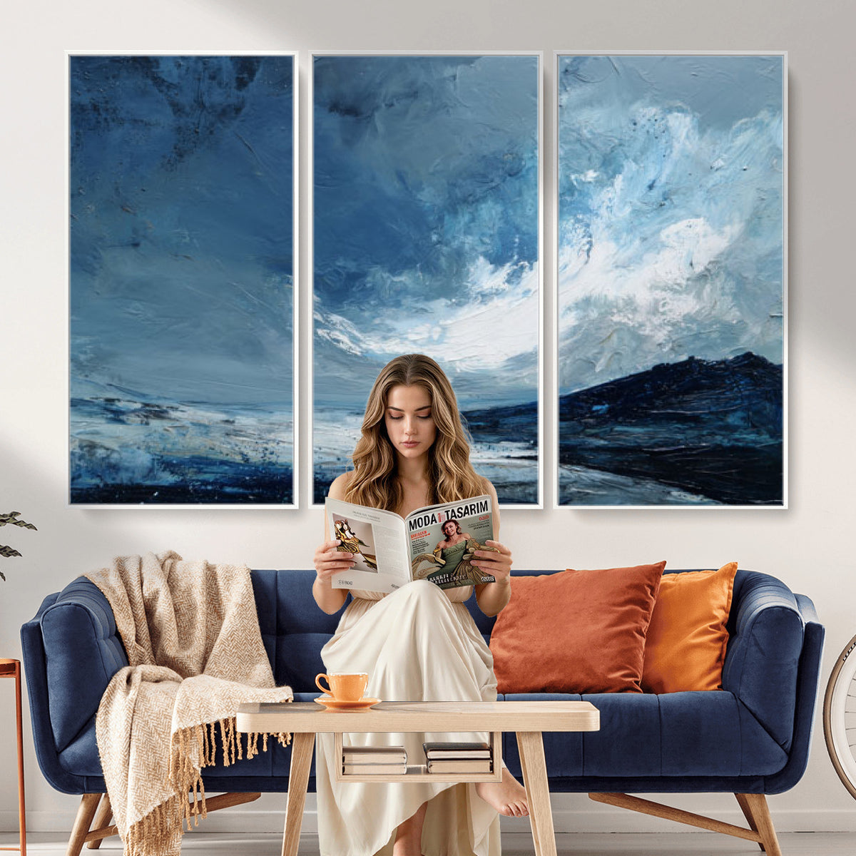 66685630-MGV-CV-36X24 - Extra Large Abstract Wall Art Canvas Print