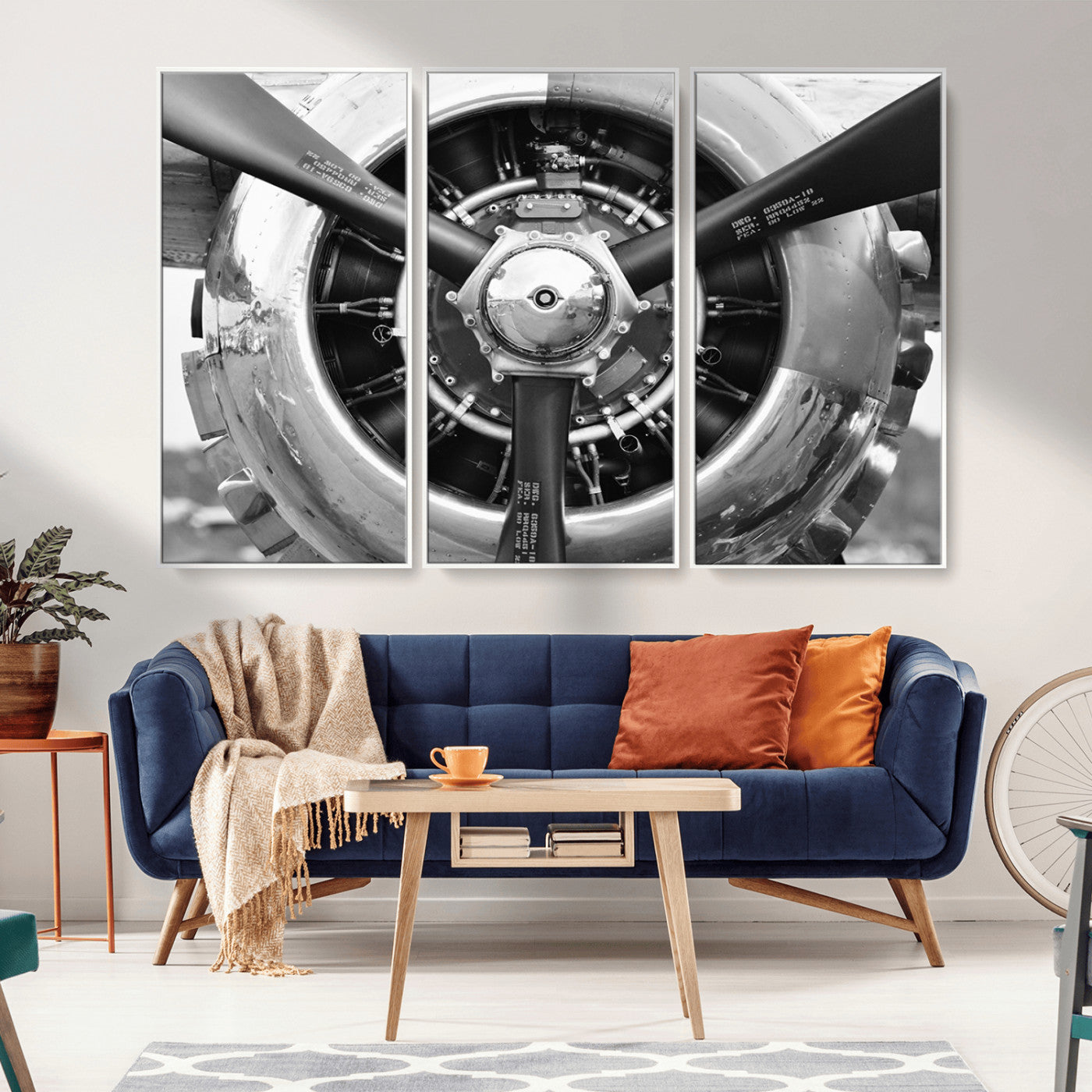 28132-MGV-CV-36X24-Vintage Airplane Wall Art Canvas Print