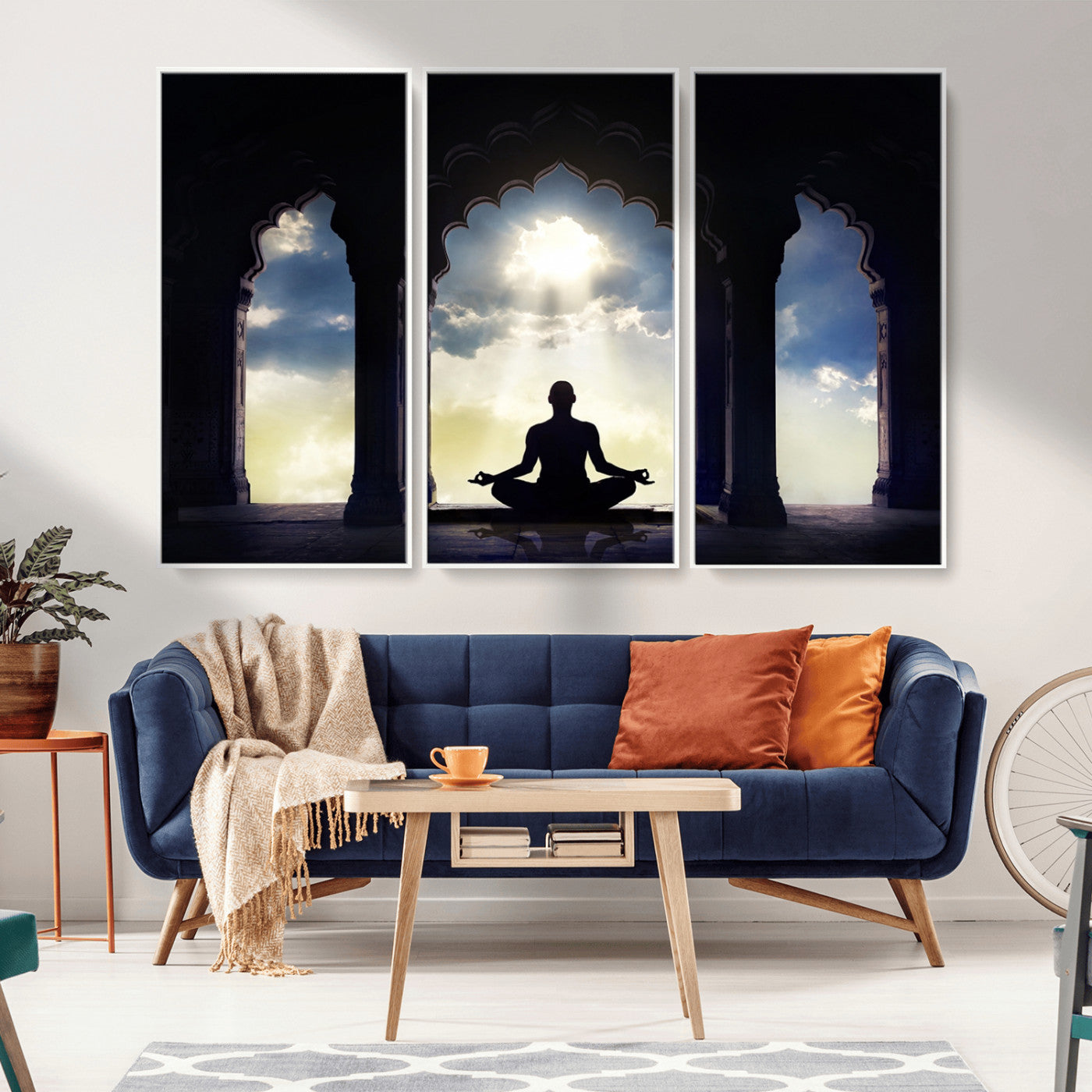 -Women and Yoga Wall Art Canvas Print