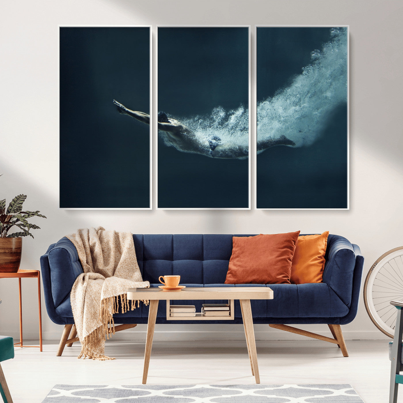 48463-MGV-CV-36X24-Swimmer Wall Art Canvas Print