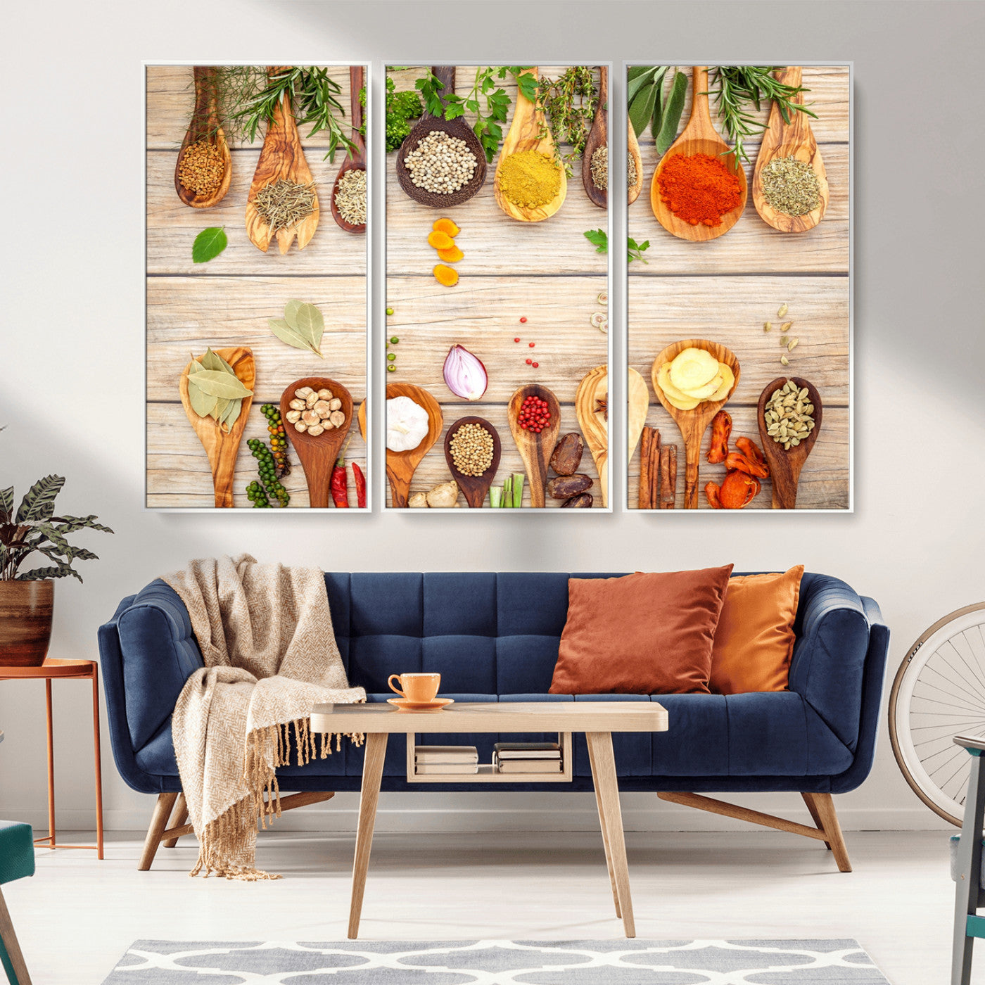 -Kitchen Spice on the Table Wall Art, Kitchen Spice Wall Art Canvas Print
