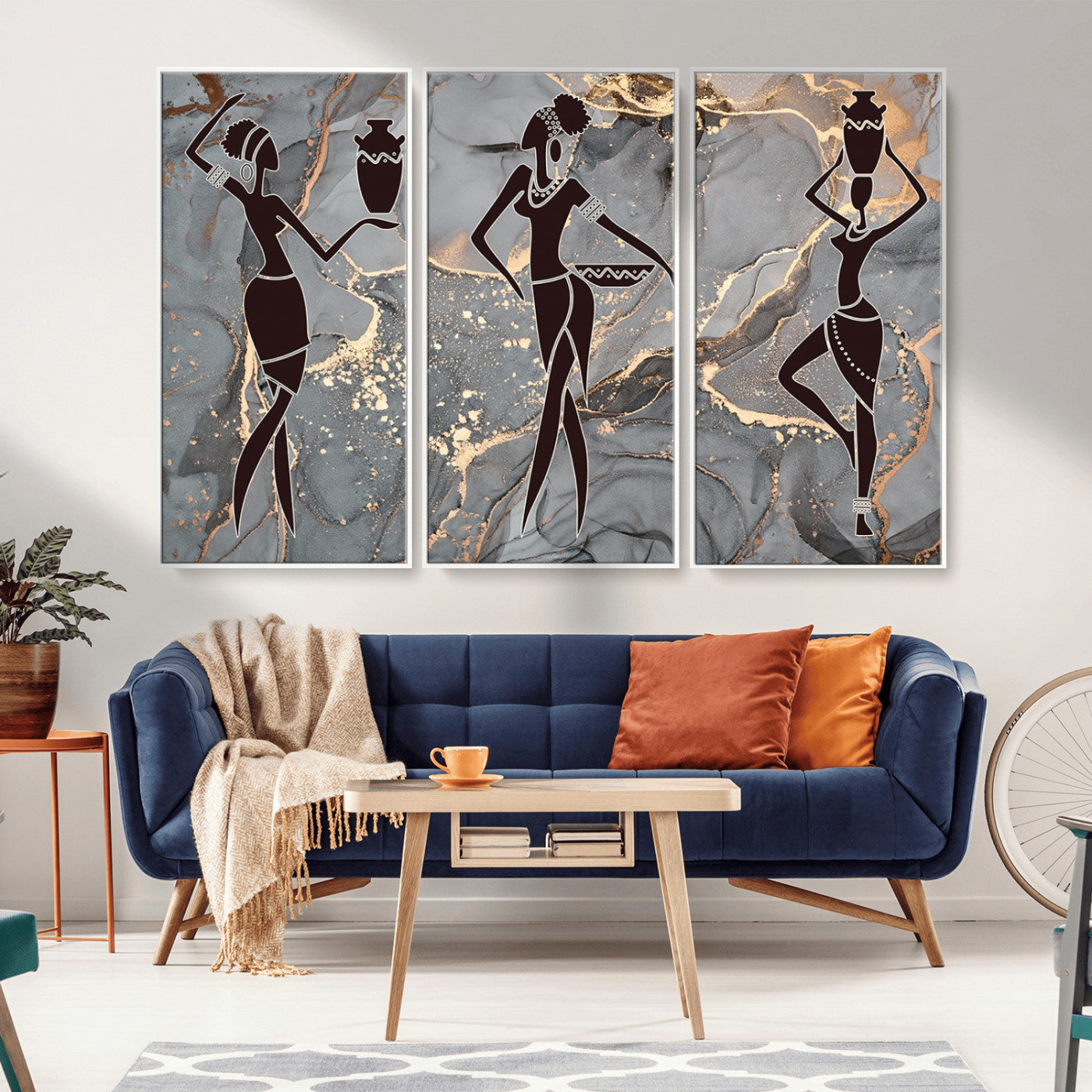 25097-MGV-CV-36X24-Abstract African Womens Art Canvas Print