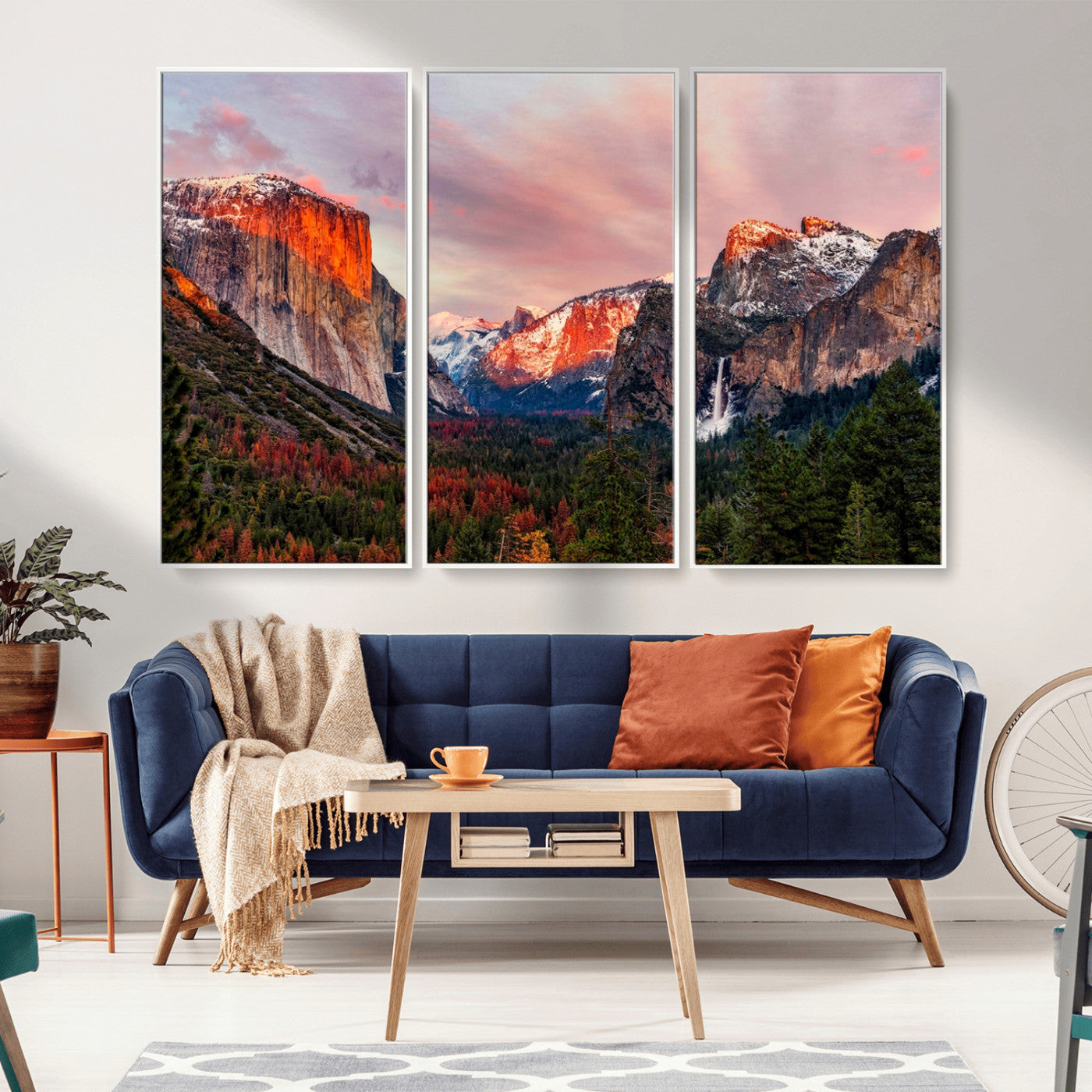 -Yosemite Half Dome Wall Art Canvas Print El Capitan