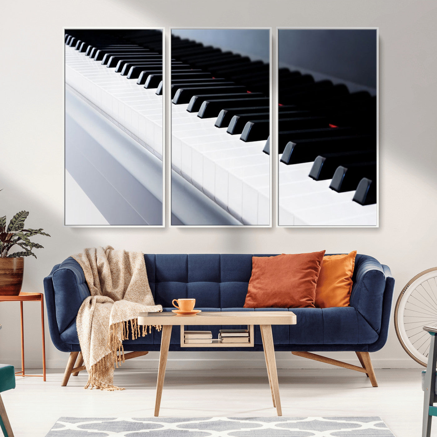 -Piano Artwork Canvas Wall Art Print