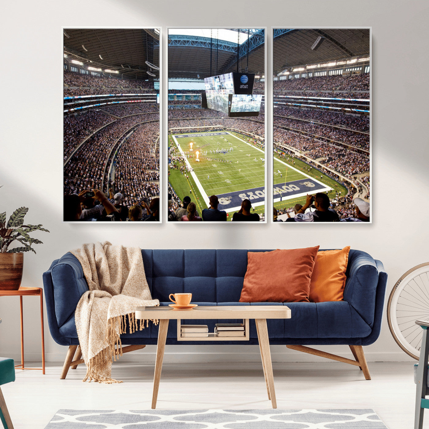 -Dallas Cowboys Football Team Print - Arlington AT&T Stadium Wall Art Canvas Print