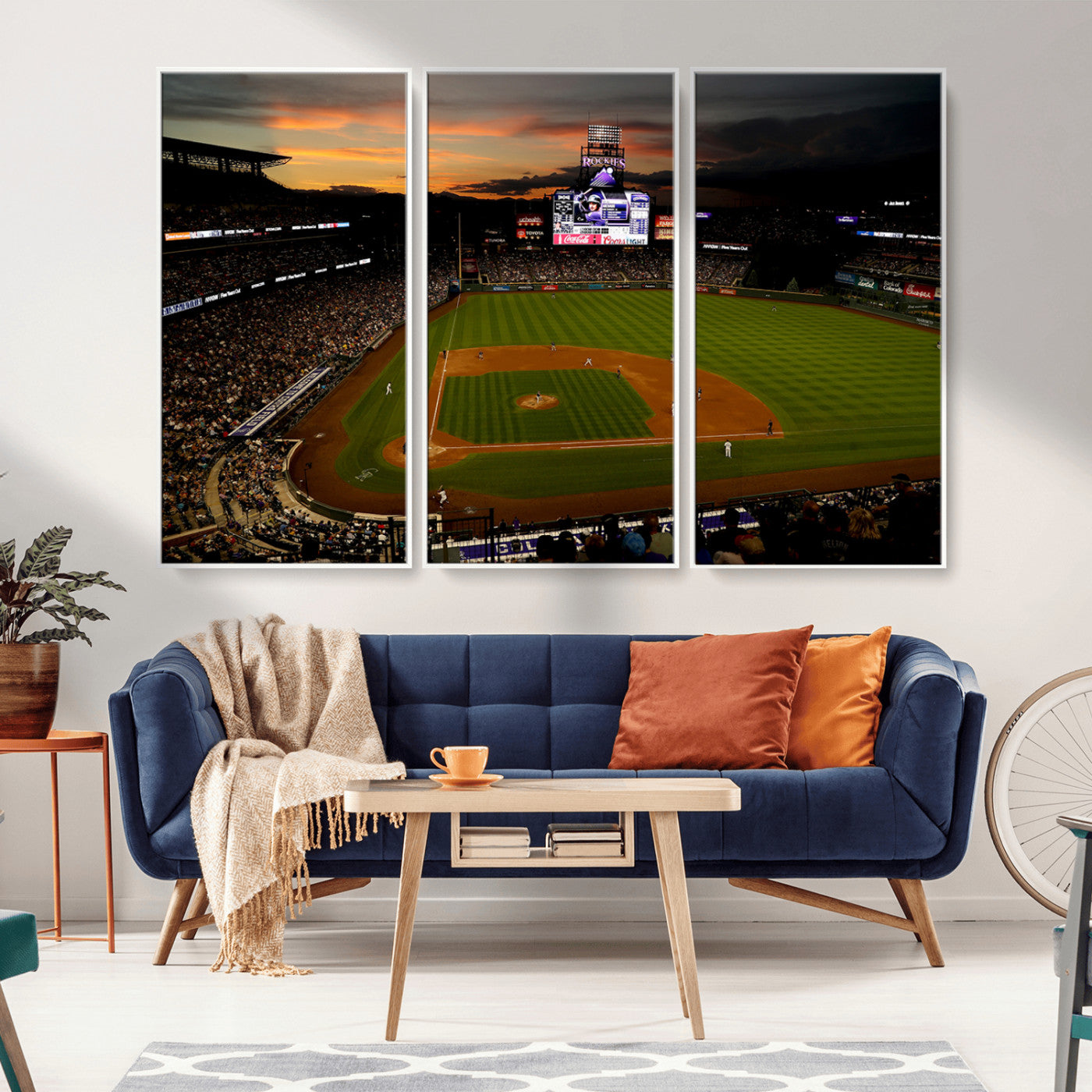 -Colorado Rockies Coors Field Wall Art Canvas Print - MLB Baseball Stadium