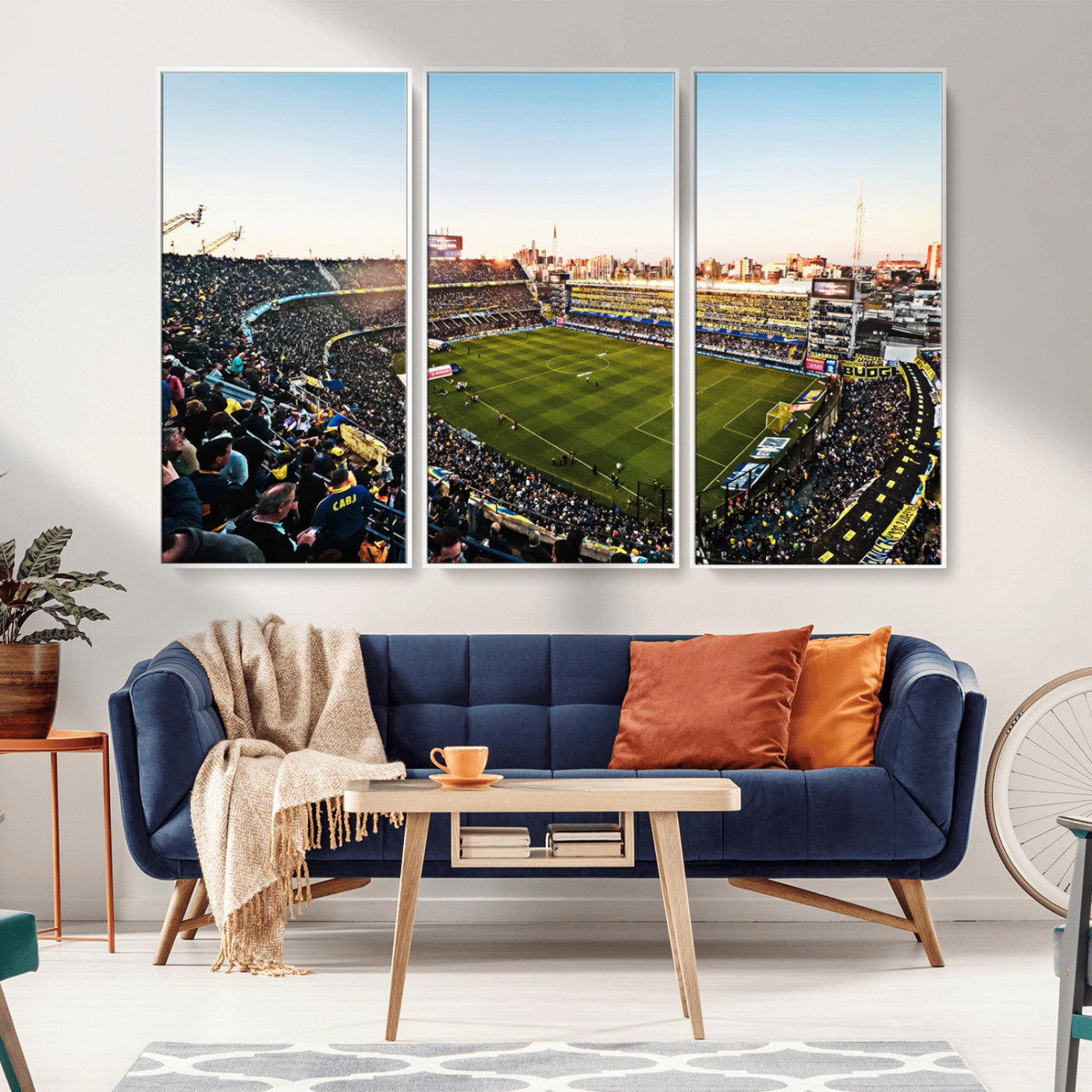 50105-MGV-CV-36X24-Boca Juniors Soccer Team Print - Buenos Aires Bombonera Stadium Wall Art Canvas Print