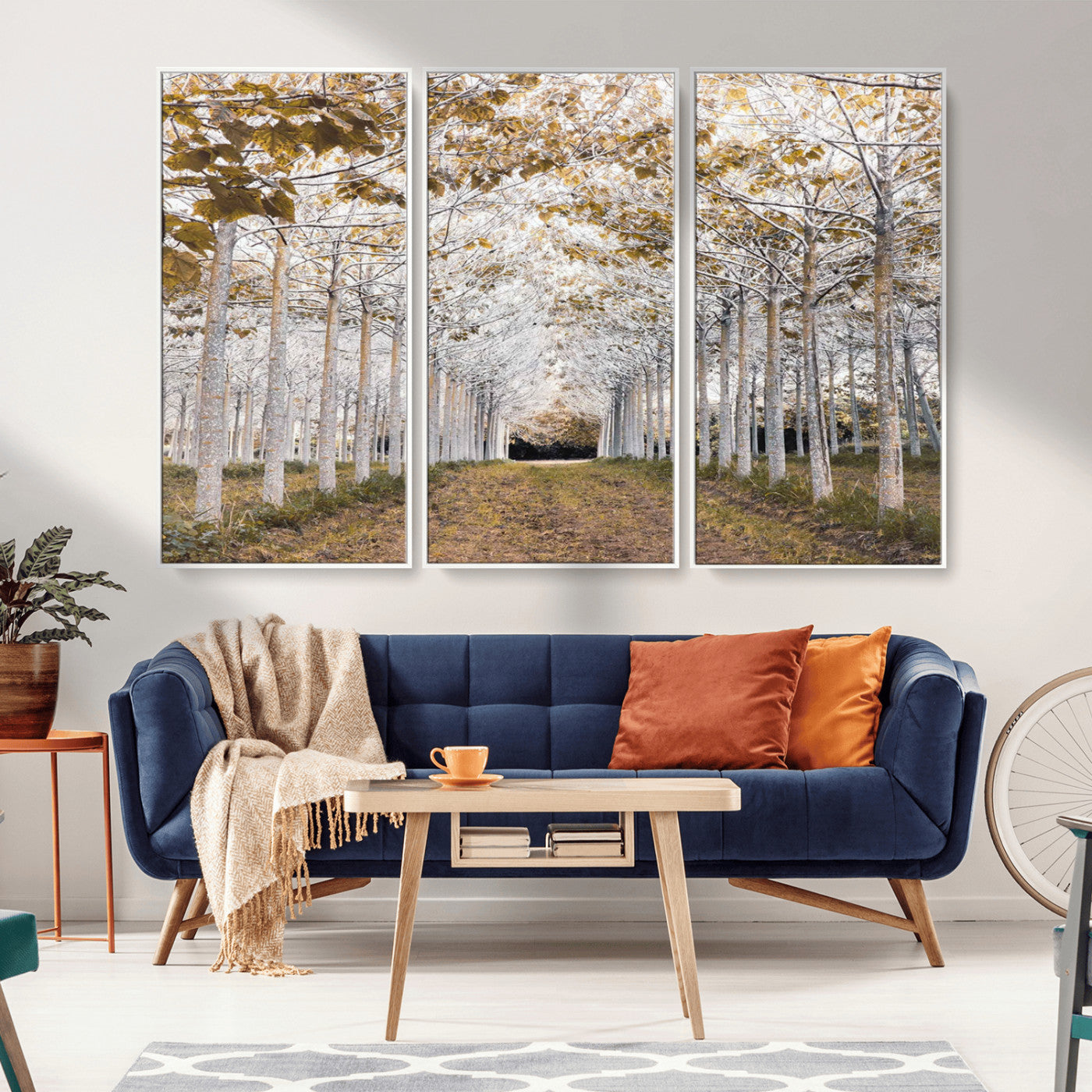 -Forest Grove Wall Art | Serene Pathway Canvas Print | Ready to Hang and Framed Nature Wall Decor for