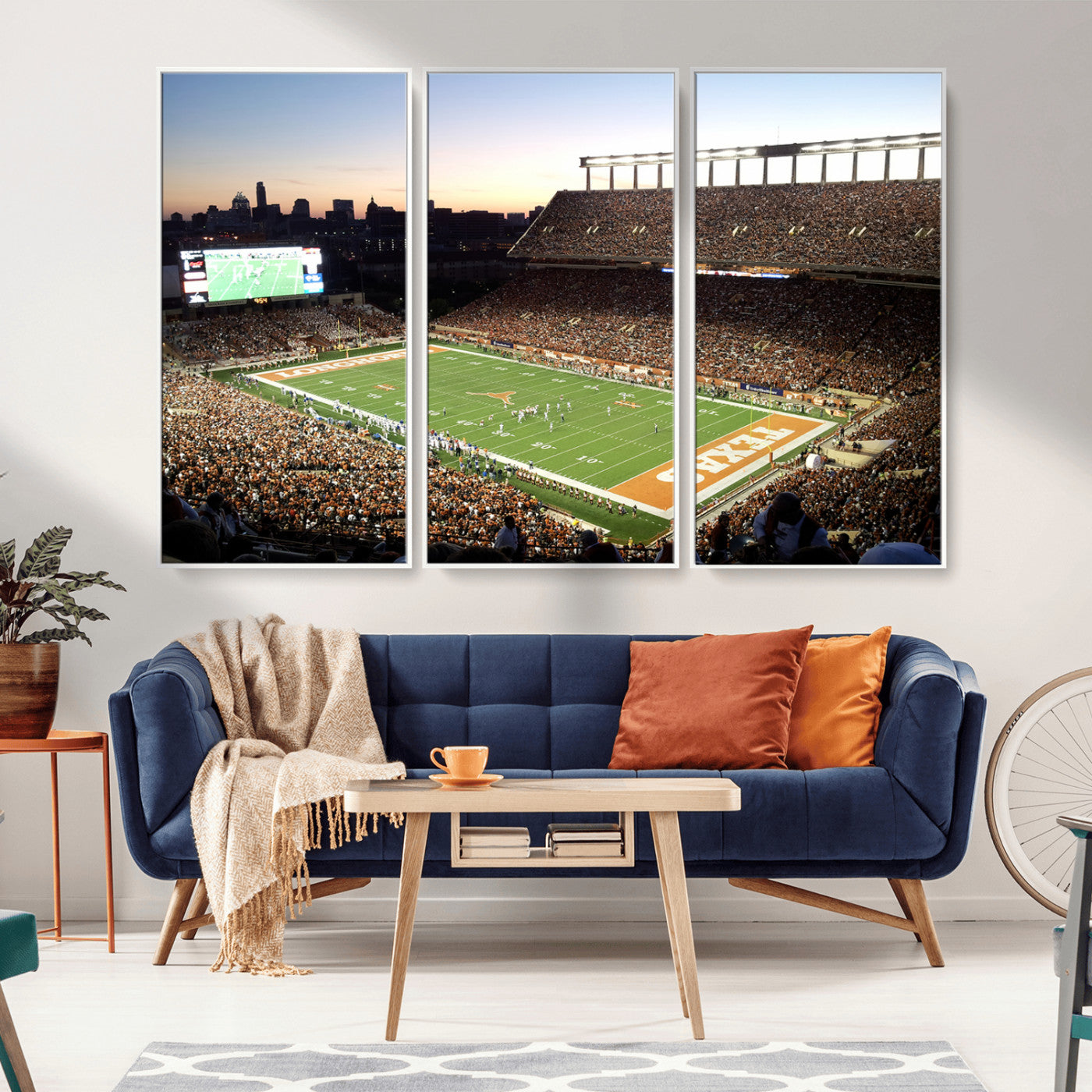 11455-MGV-CV-36X24-Darrell K Royal-Texas Memorial Stadium Canvas Wall Art - Texas Longhorns Football Match