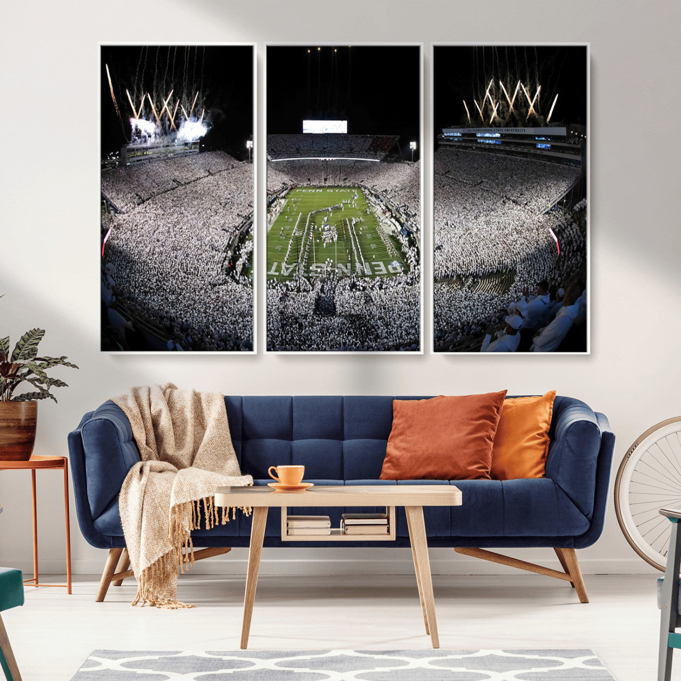 -Penn State Beaver Stadium Canvas Wall Art - Nittany Lions Football Print