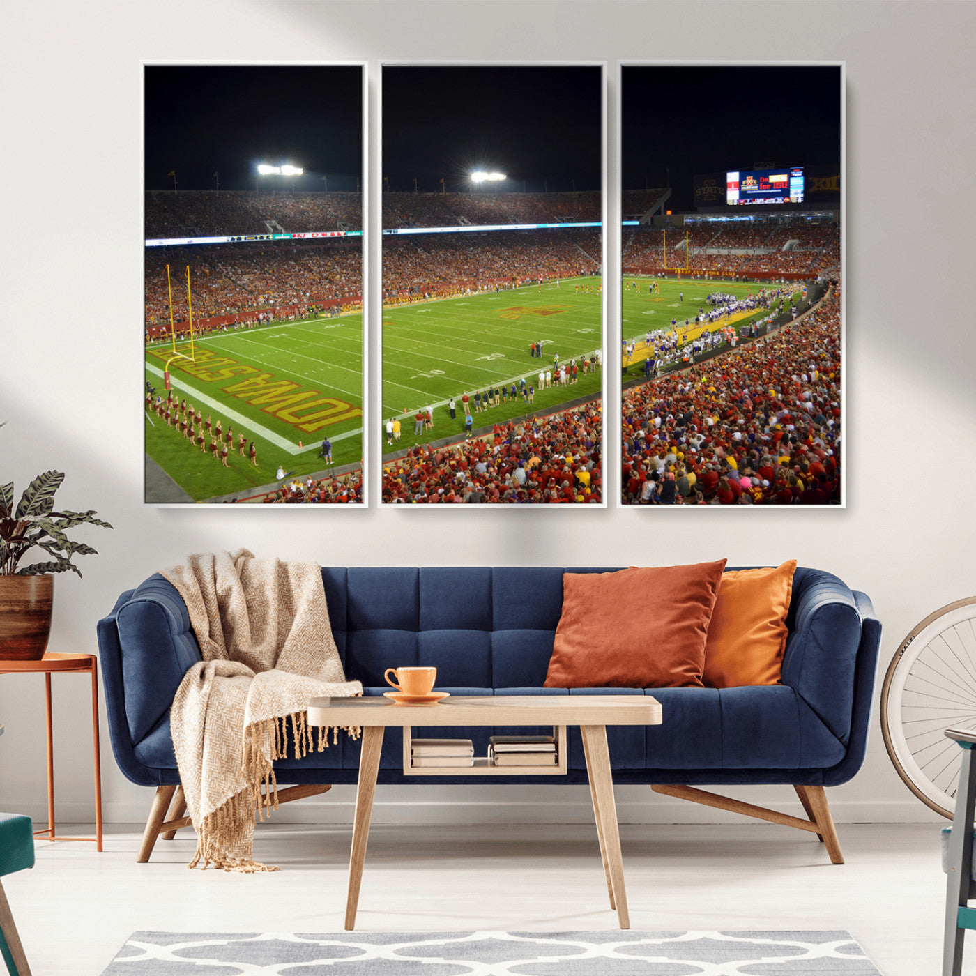 -Iowa State University Cyclones Football Team Print - Ames Jack Trice Stadium Canvas Print