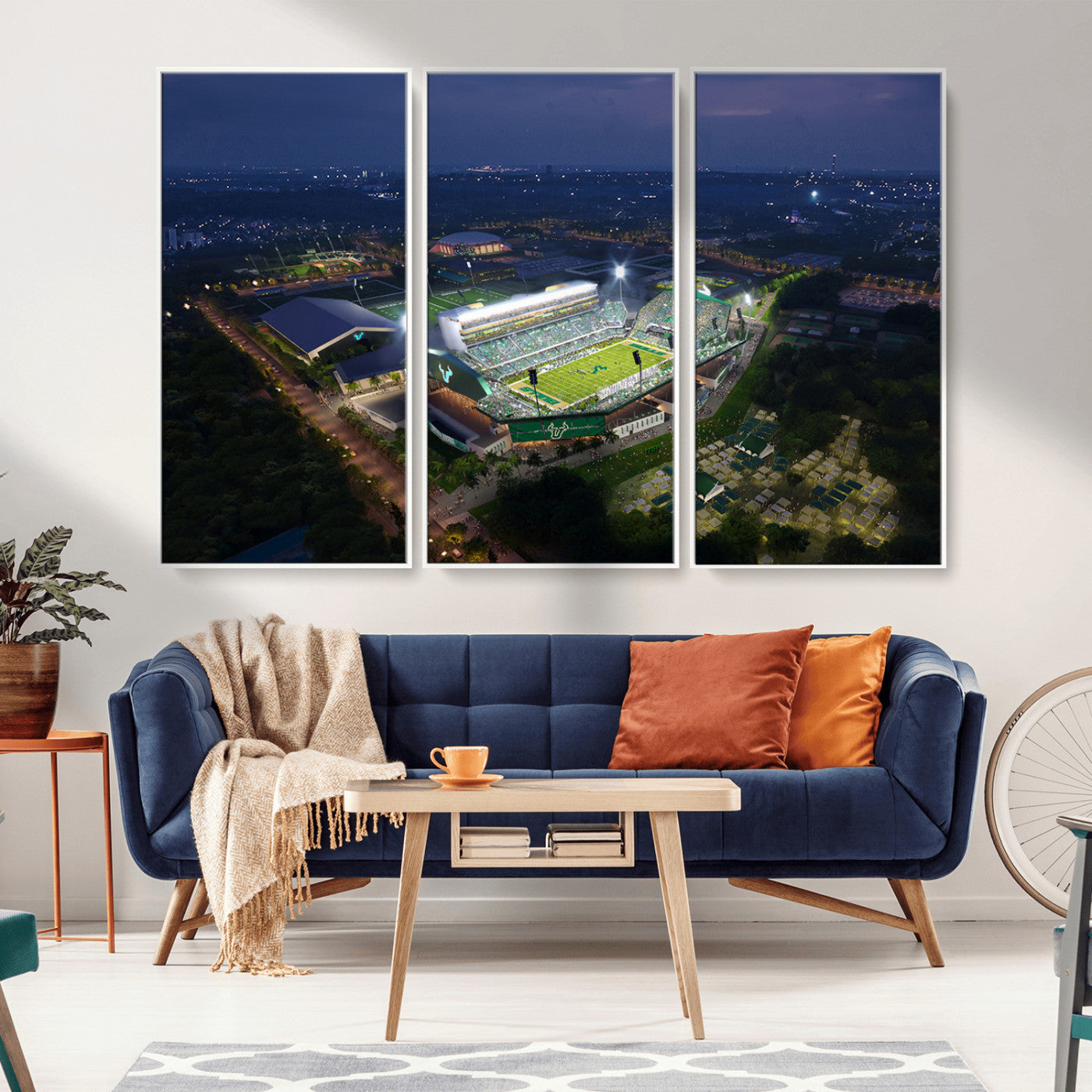 -The University of South Florida Bulls Football Team Print - Tampa USF Football Stadium Wall Art