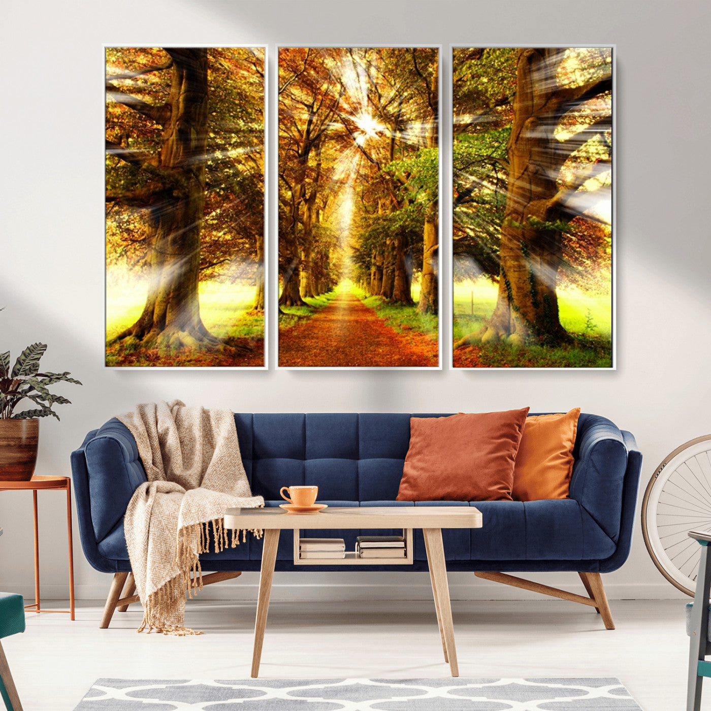 -Sunshine in Forest and Trees Wall Art Canvas Print