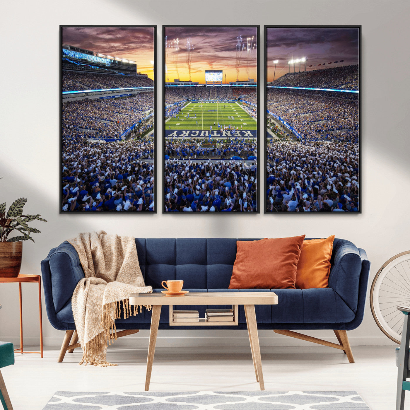 78524-MGV-CV-36X24-Kroger Field Wall Art Print - Kentucky Stadium Wall Art Print - Sunset Football Stadium Wall Decor -