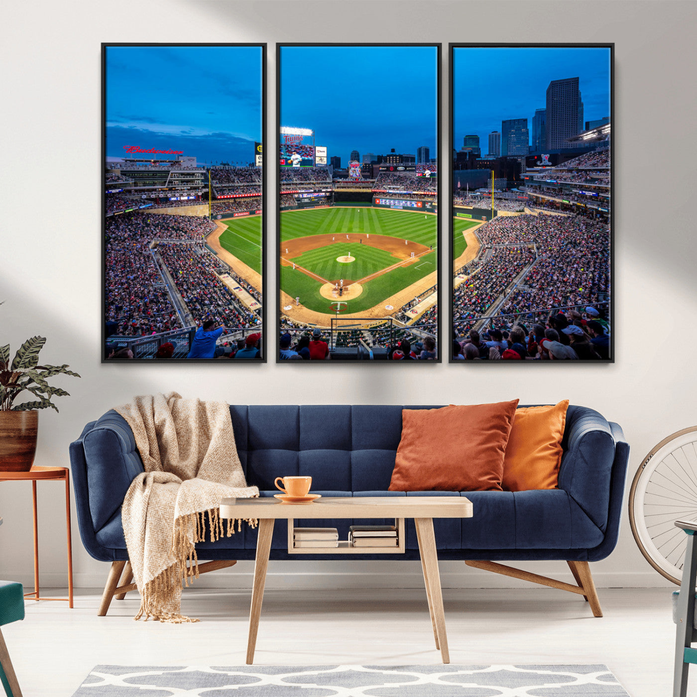 -Target Field Stadium Wall Art Canvas Print – Minnesota Twins Baseball Team Iconic Ballpark Scene for home, office