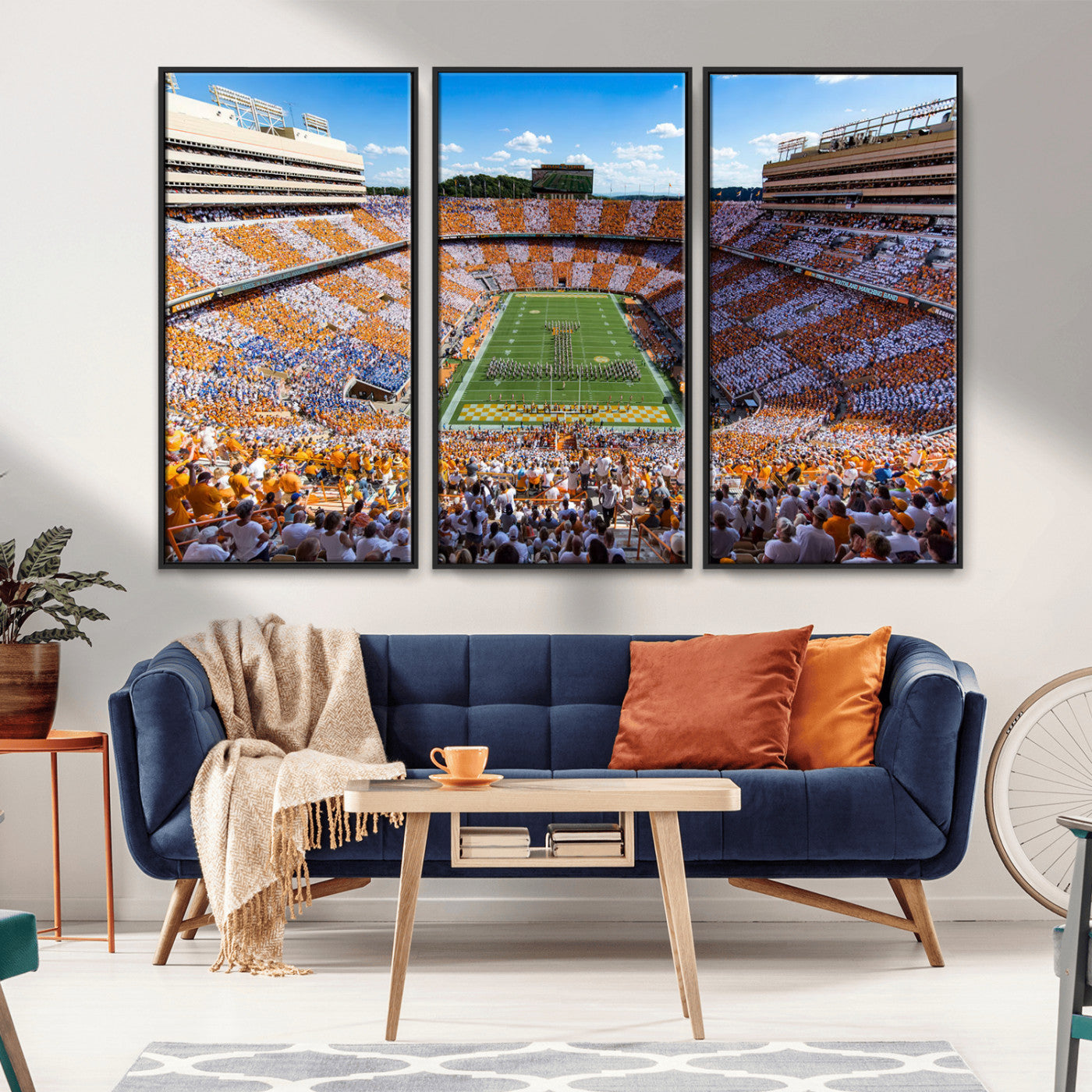 77097951-MGV-FC-48X32-3P-Tennessee Neyland Stadium Wall Art, Sports Arena Canvas Print, Panoramic Stadium Artwork for Home, Office