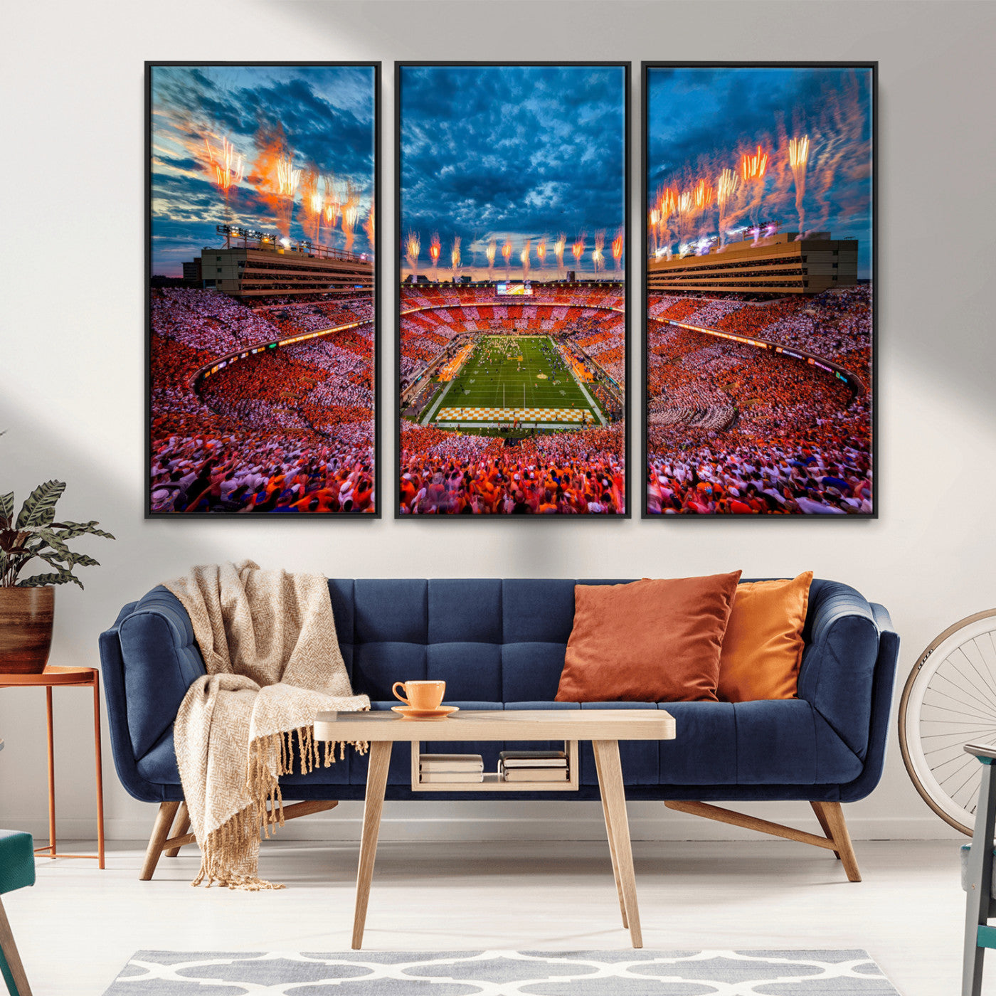 94266219-MGV-CV-36X24-Tennessee Neyland Stadium Wall Art, Sports Arena Canvas Print, Panoramic Stadium Artwork for Home, Office