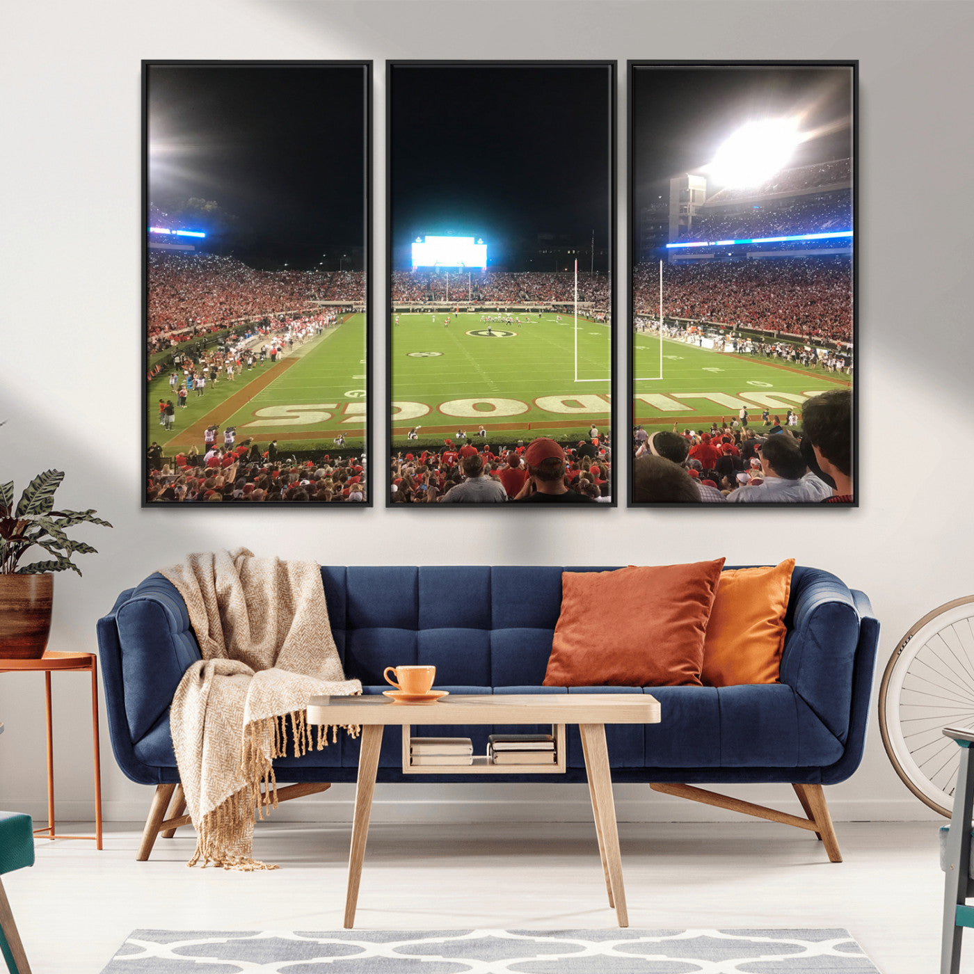 16230786-MGV-CV-36X24-Dooley Stadium Wall Art, Sports Arena Panoramic Canvas Print, Modern Stadium Landscape Artwork for Home, Office