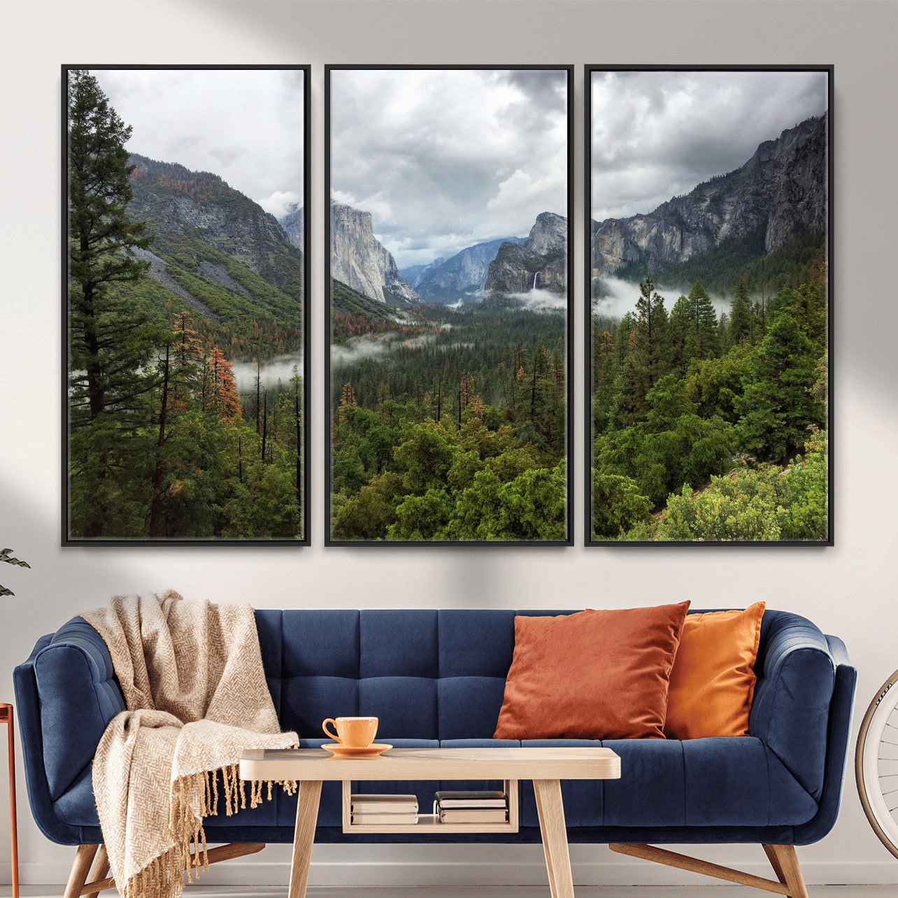 46168759-MGV-CV-36X24 - Yosemite Valley Wall Art Canvas Print, El Capitan Mountain Landscape Nature Wall Decor