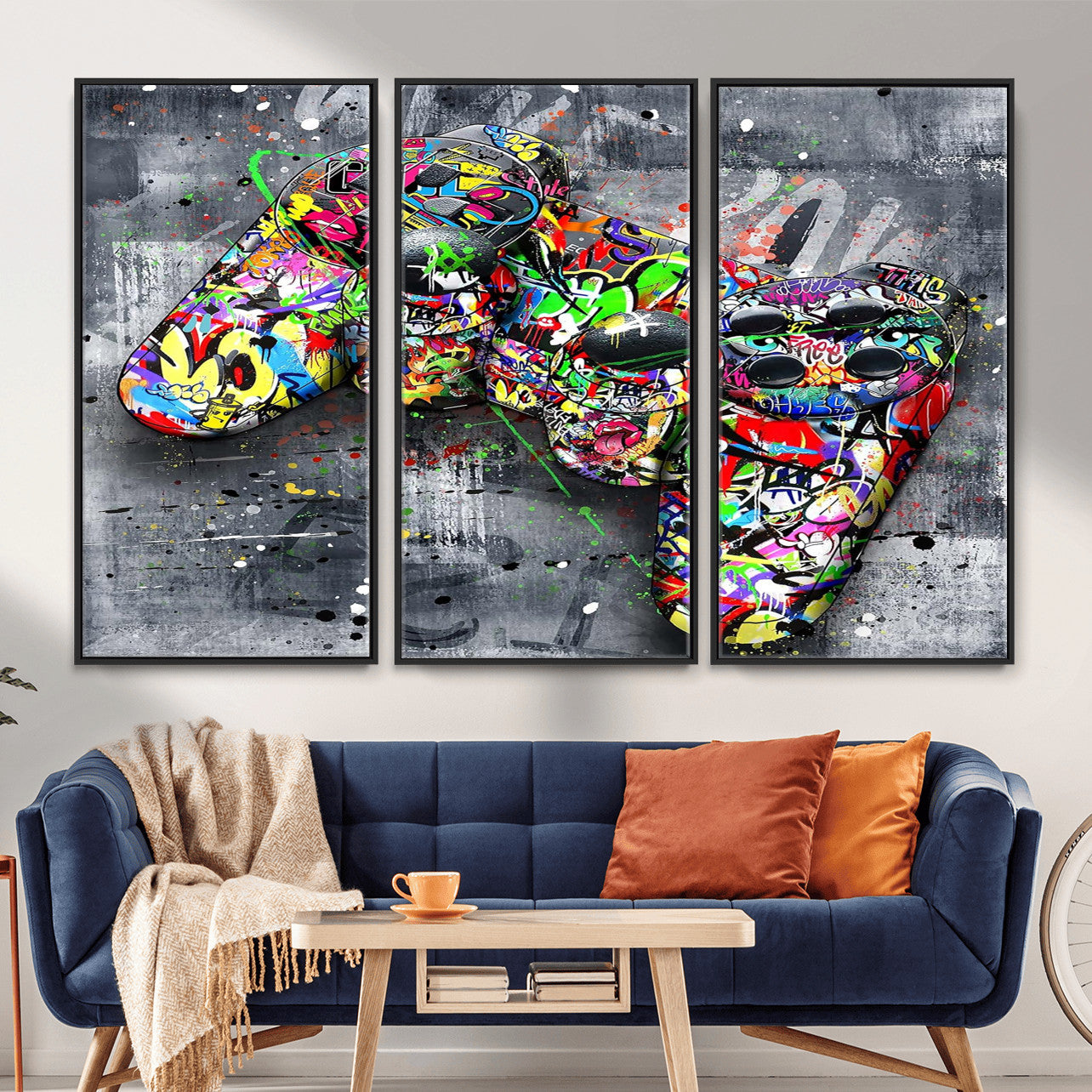 42929610-MGV-CV-36X24 - Graffiti Canvas Wall-Art For Bedroom - Gaming Wall Art For Teen Boys - Abstract Painting Pop Art Modern Home Wall Decor Ready to Hang
