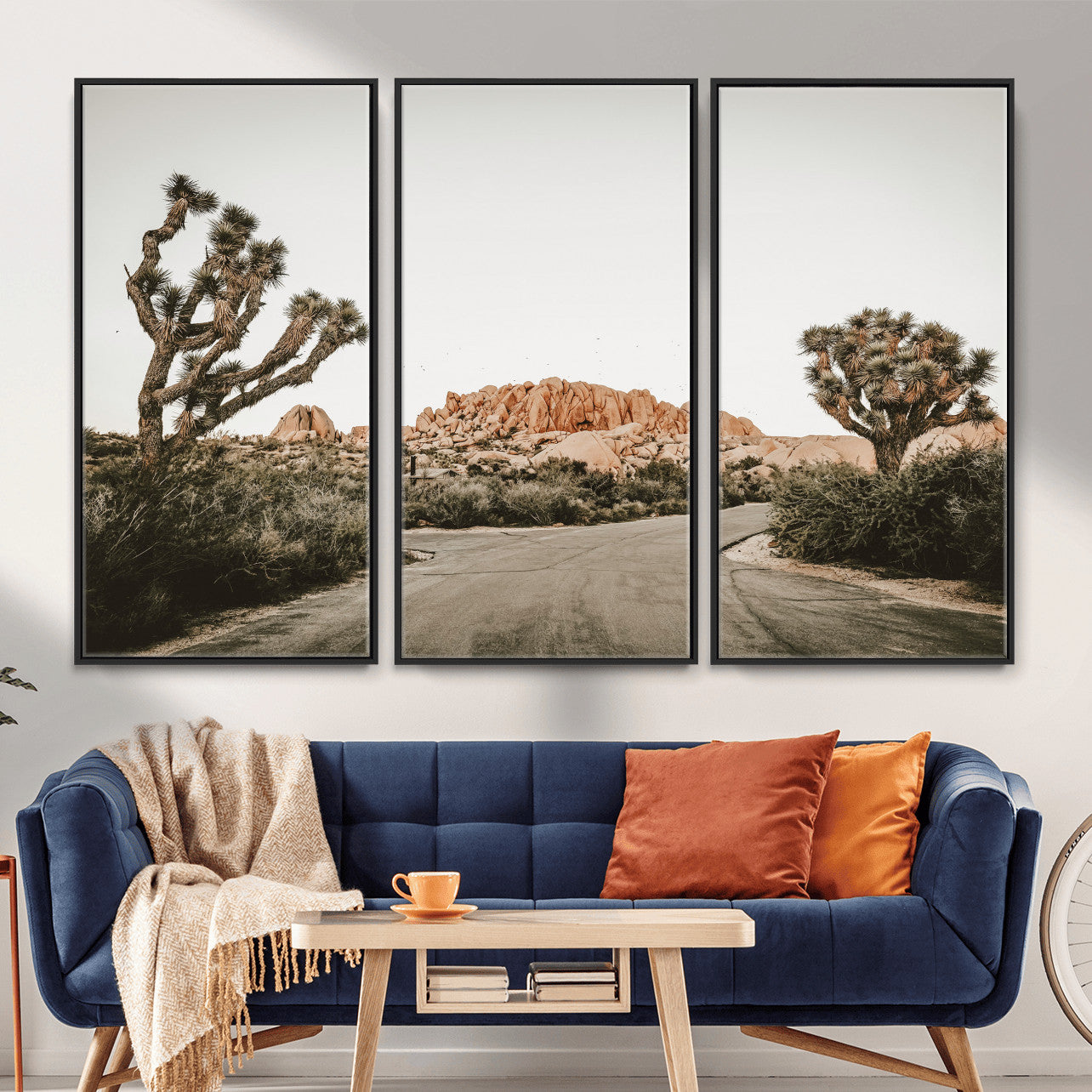 97248544-MGV-CV-36X24 - Joshua Tree Desert Wall Art Canvas Print, Minimal Southwestern Landscape Nature Wall Decor for Modern and Boho Interiors