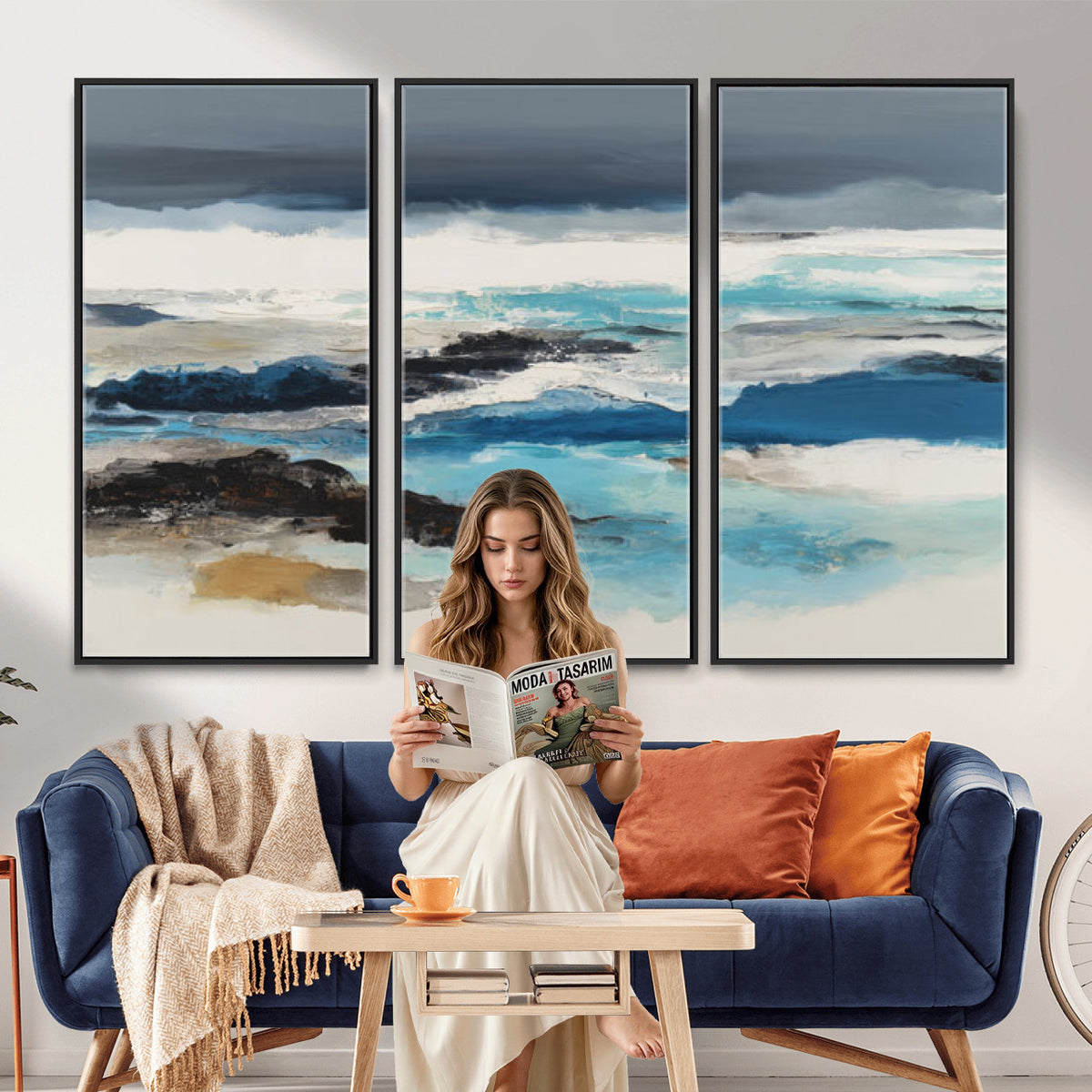 53645131-MGV-CV-36X24 - Extra Large Abstract Wall Art Canvas Print
