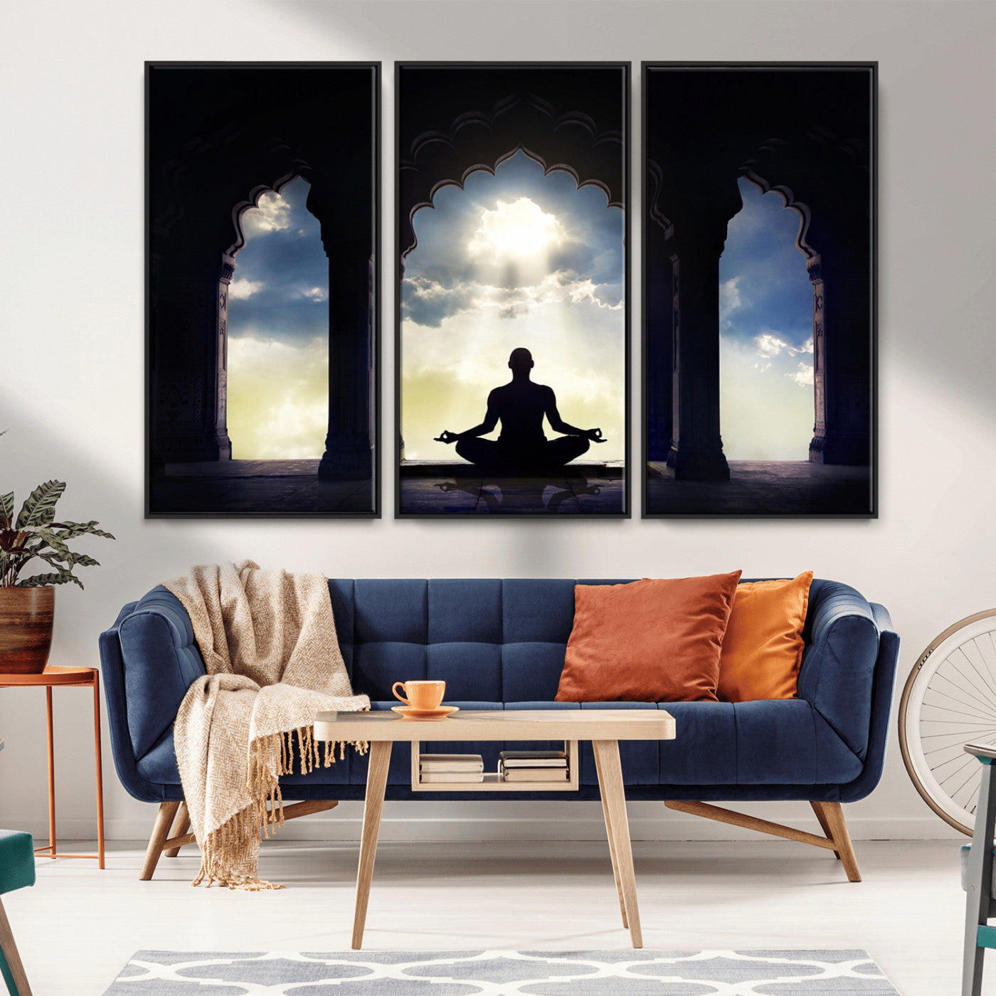 -Women and Yoga Wall Art Canvas Print