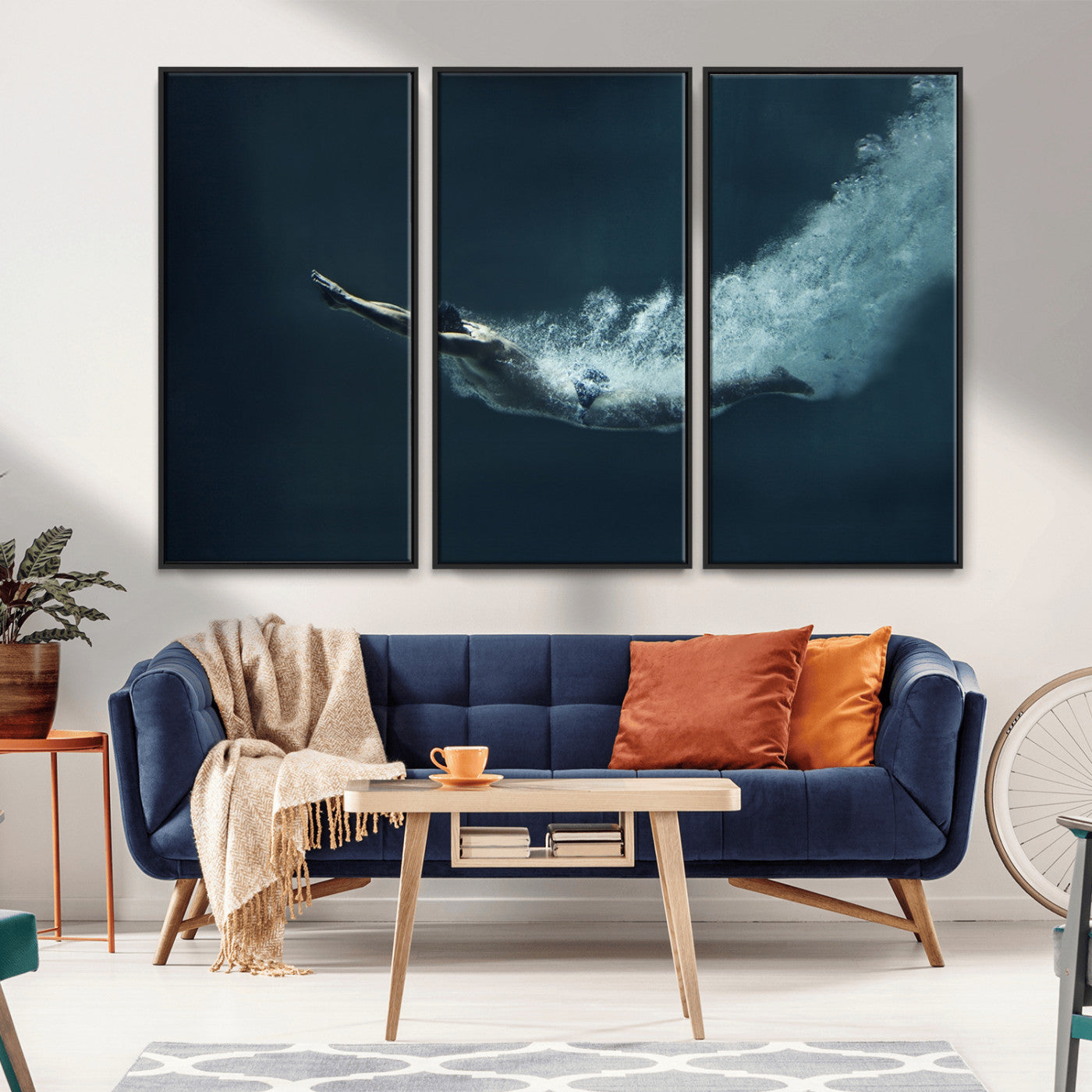 48463-MGV-CV-36X24-Swimmer Wall Art Canvas Print