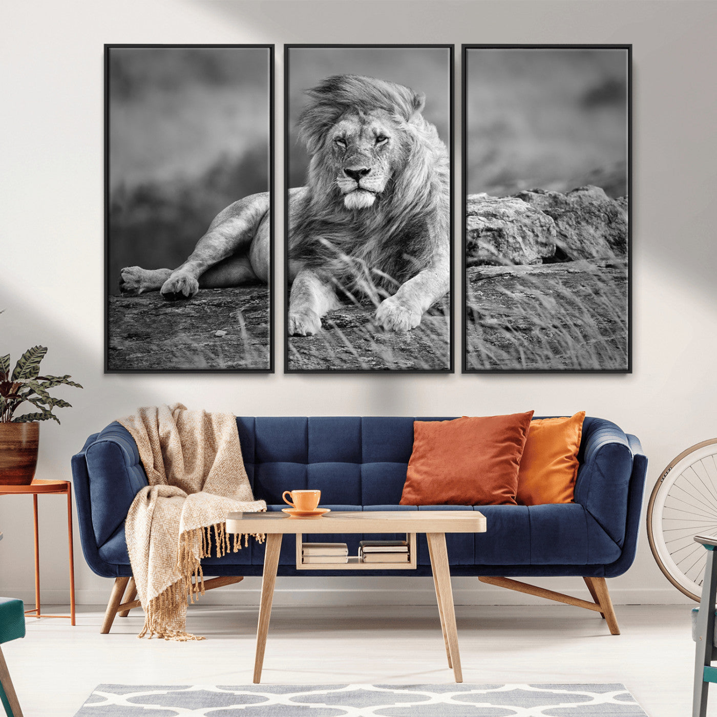 -King of Forest Lion Wall Art Canvas Print