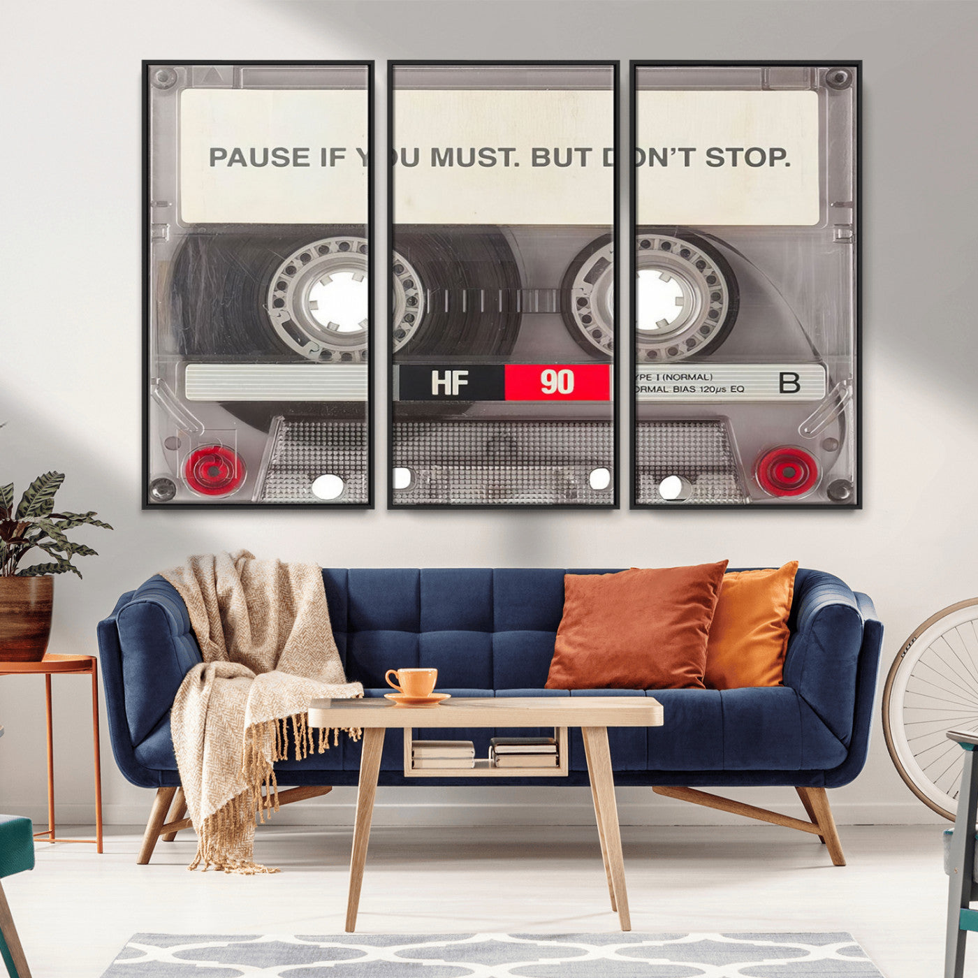 -Music Cassette Iconic Wall Art Canvas Print