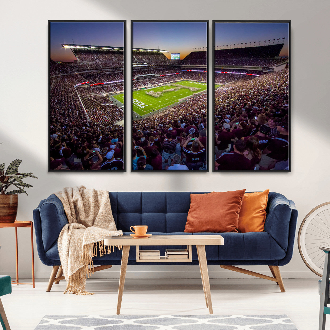 -Texas A&M University Aggies Football Team Print - College Station Kyle Field Stadium Wall Art Canvas