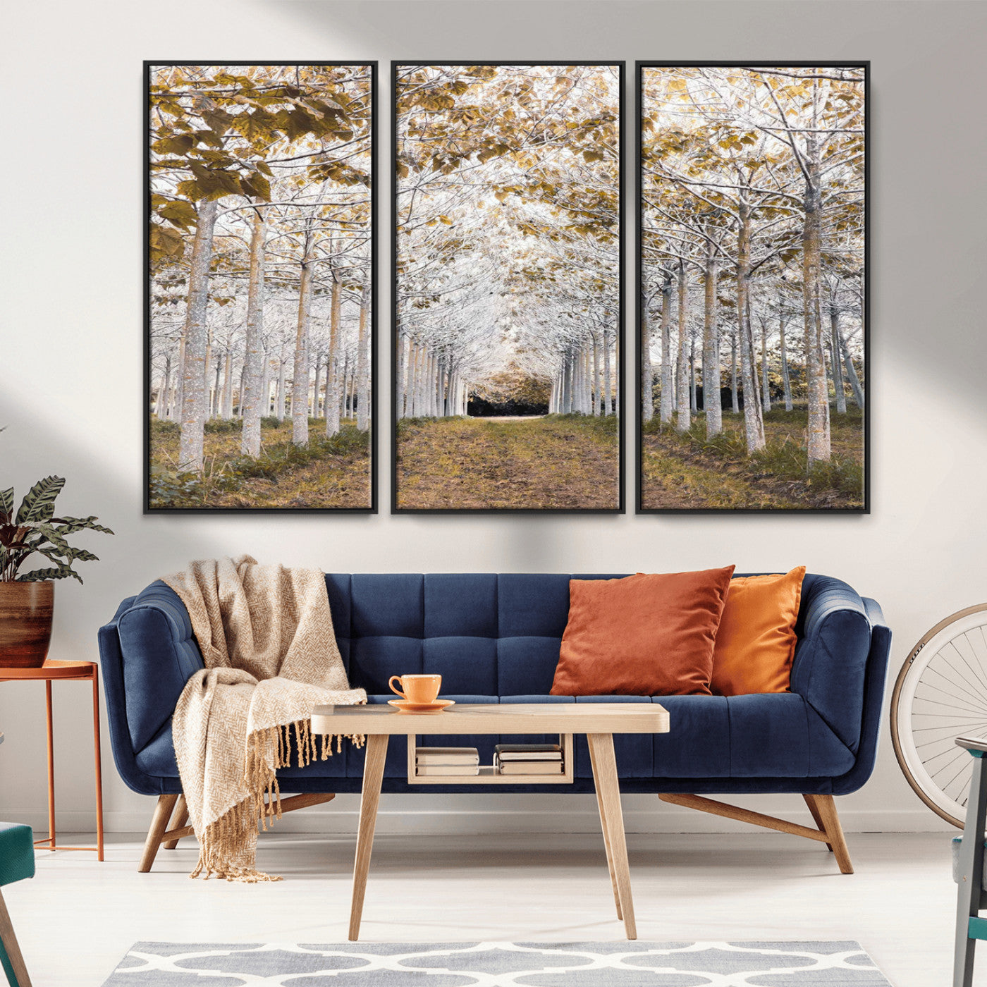 -Forest Grove Wall Art | Serene Pathway Canvas Print | Ready to Hang and Framed Nature Wall Decor for