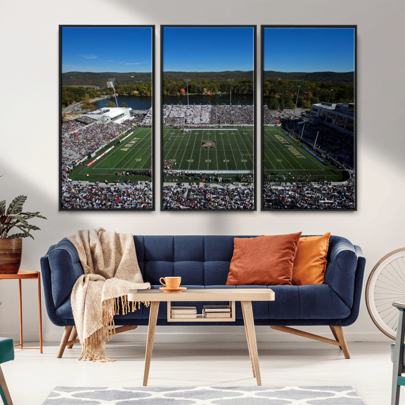 -Army Black Knights Football Team Print - West Point Michie Stadium Wall Art Canvas Print