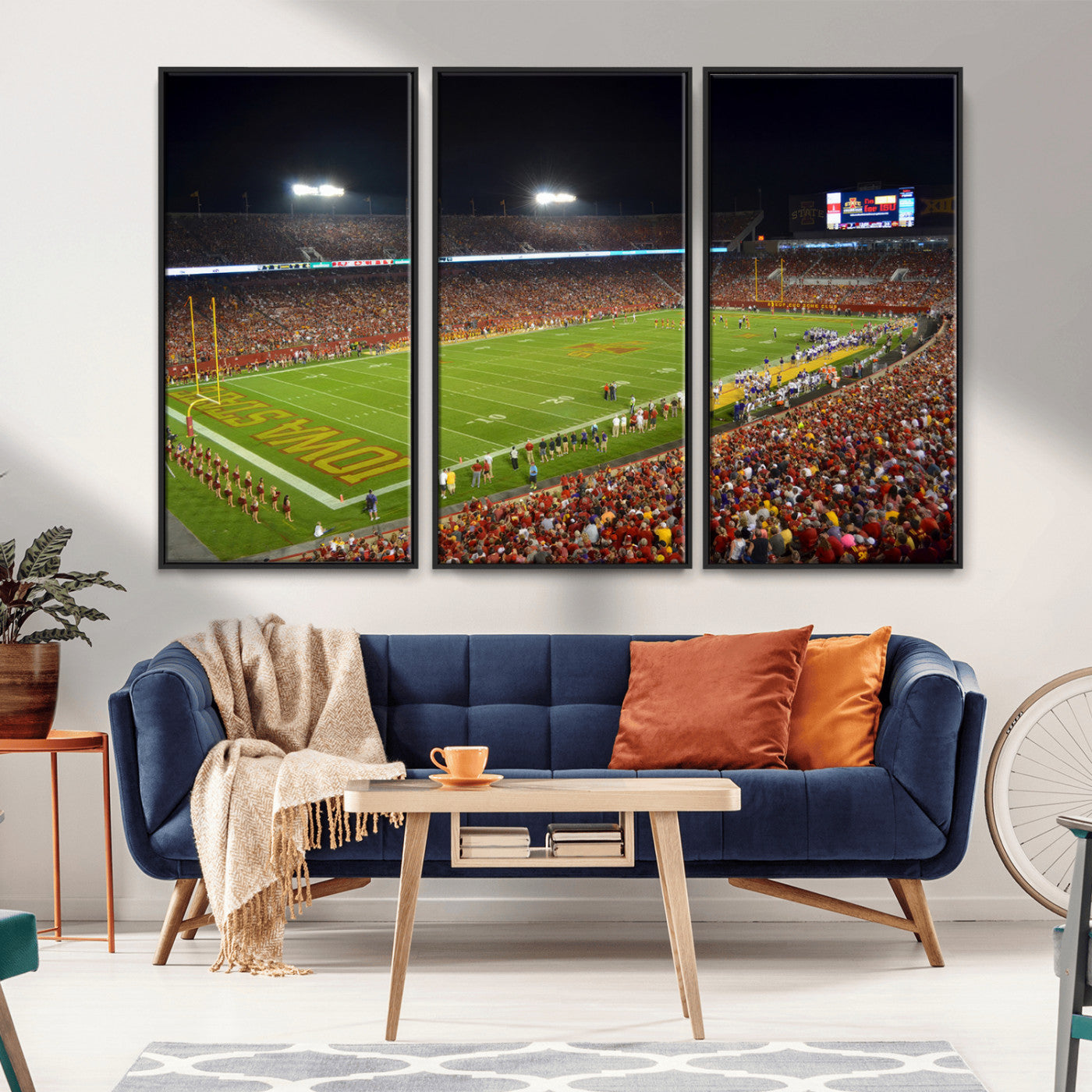 -Iowa State University Cyclones Football Team Print - Ames Jack Trice Stadium Canvas Print