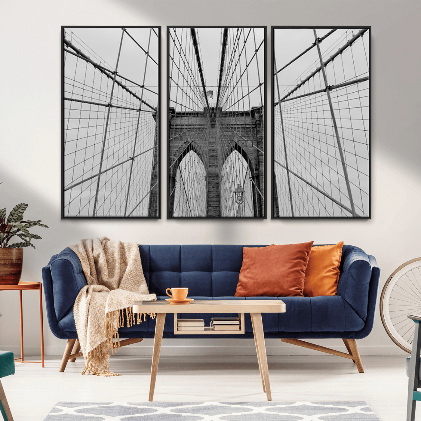 -Large Brooklyn Bridge Wall Art Canvas Print