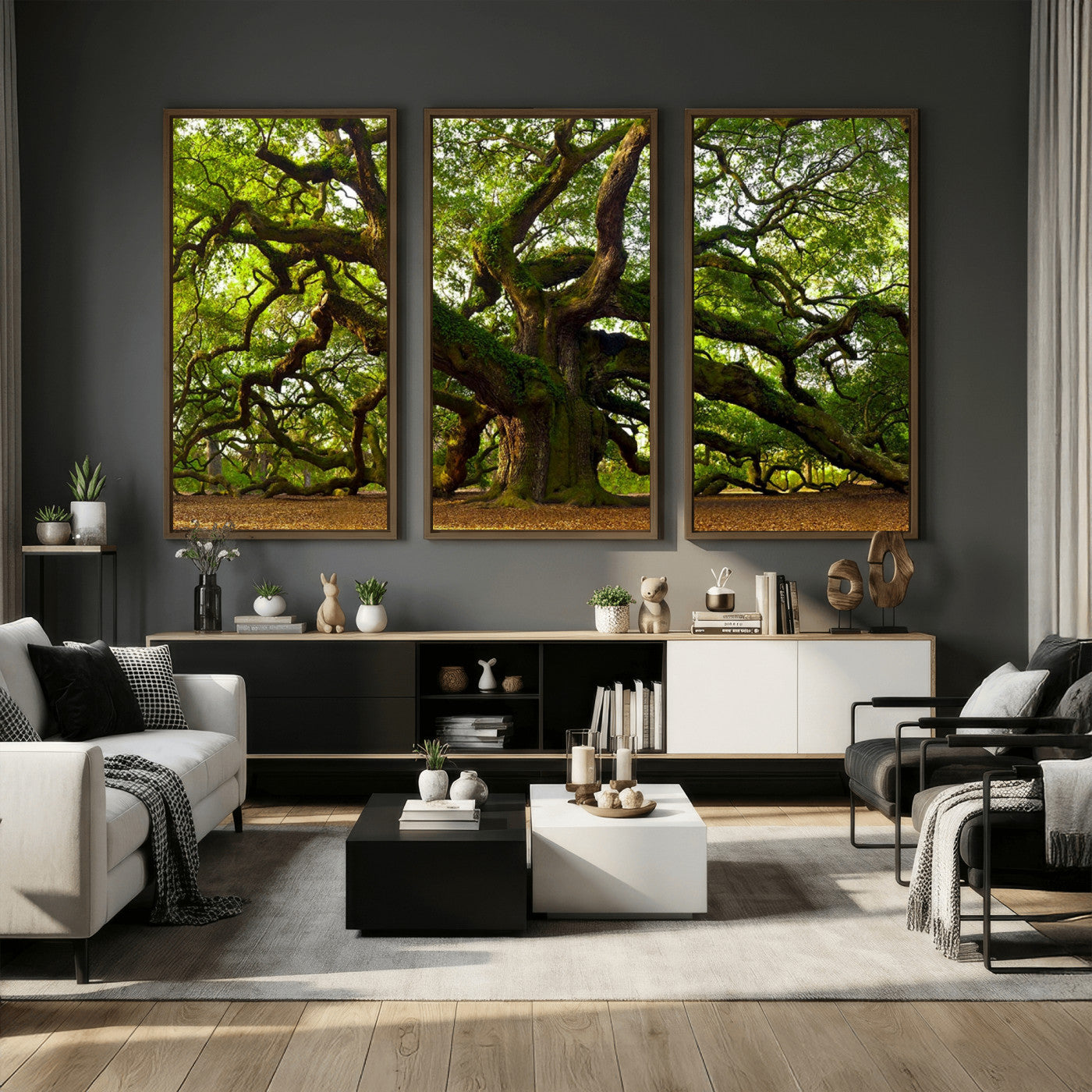 29407-MGV-CV-36X24 - Angel Oak Tree Wall Art Canvas Print | Large Forest Tree Nature Photography Print on Canvas