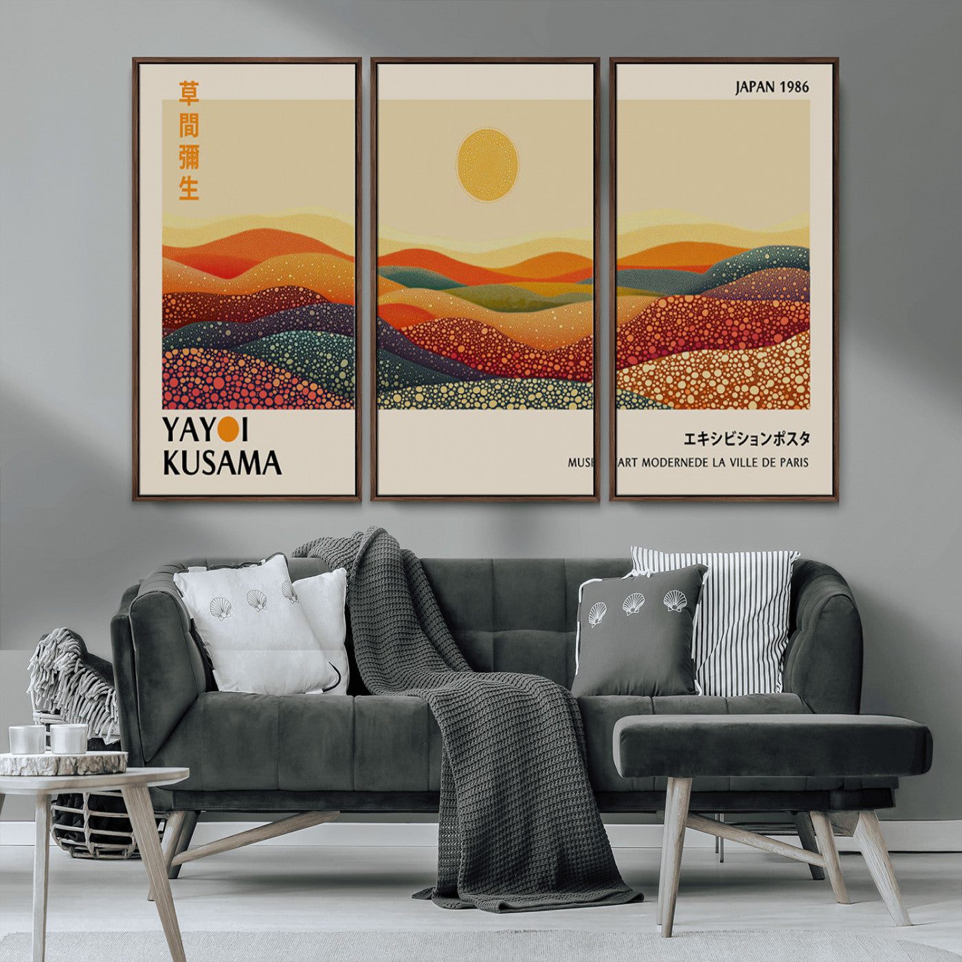-Yayoi Kusama Art Print Wall Decor – Yayoi Kusama Wabi Sabi Japanese Wall Art Print - Vibrant