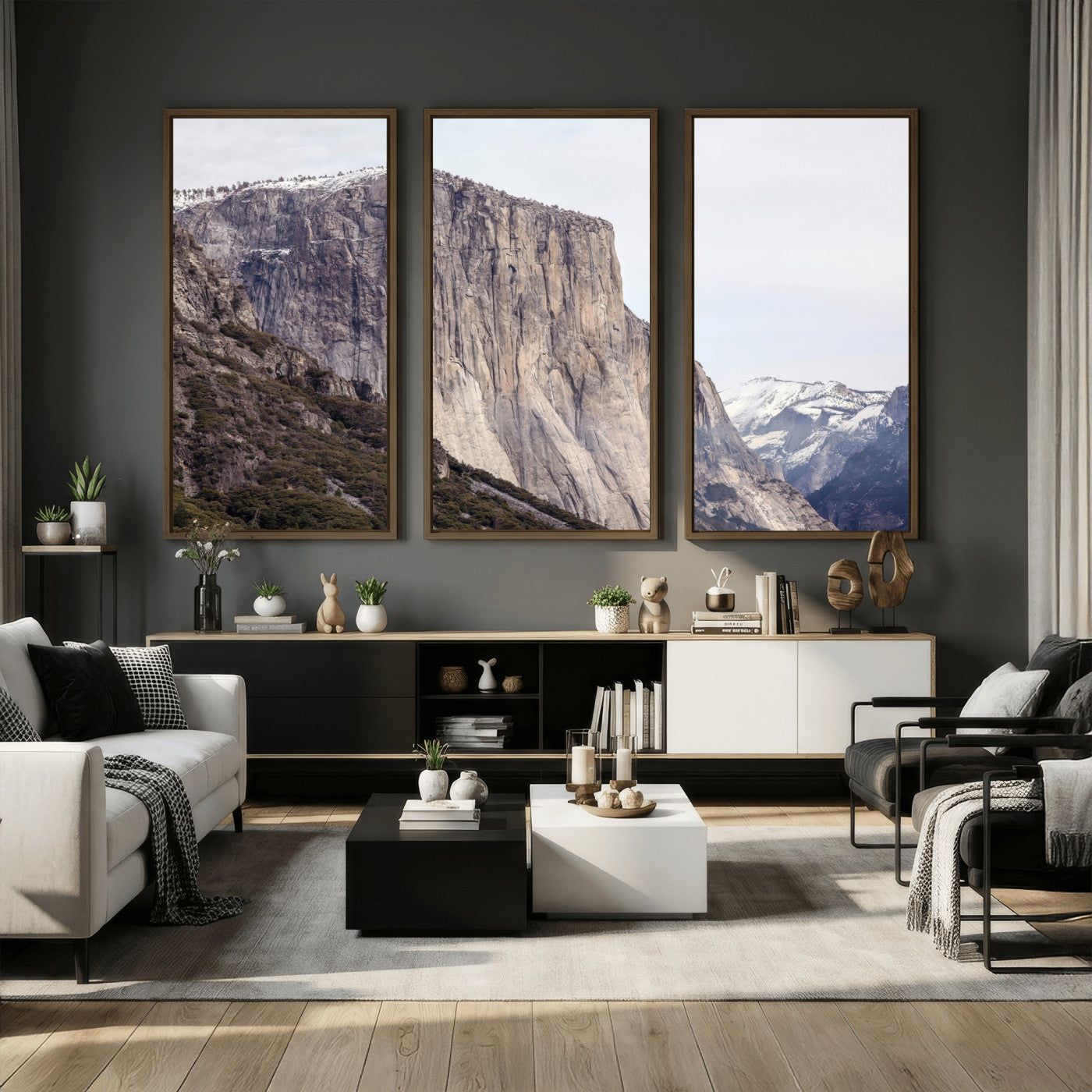 74506434-MGV-CV-36X24 - El Capitan Yosemite Mountain Wall Art – Yosemite Cliff Canvas Print, Rugged Terrain and Timeless Wilderness Decor for Office, Living Room or Cabin